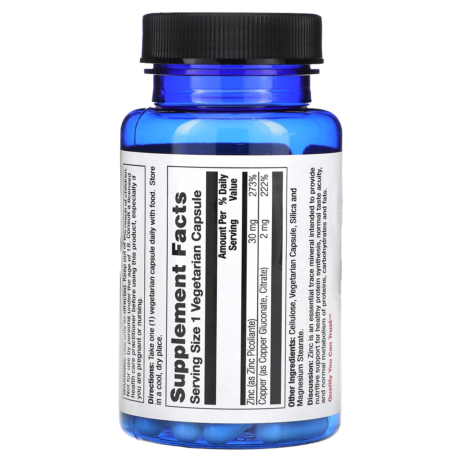 Nature's Life, Zinc, 30 mg, 50 Vegetarian Capsules