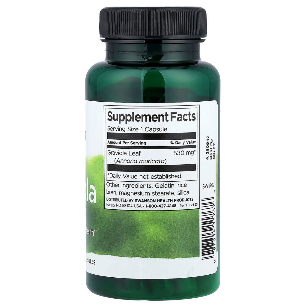 Swanson, Graviola, 530 mg, 60 Capsules
