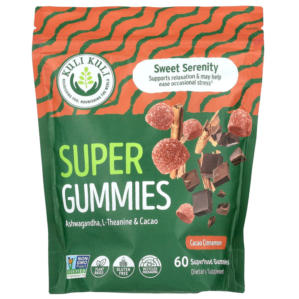 Kuli Kuli, Super Gummies, Sweet Serenity, Cacao Cinnamon, 60 Superfood Gummies