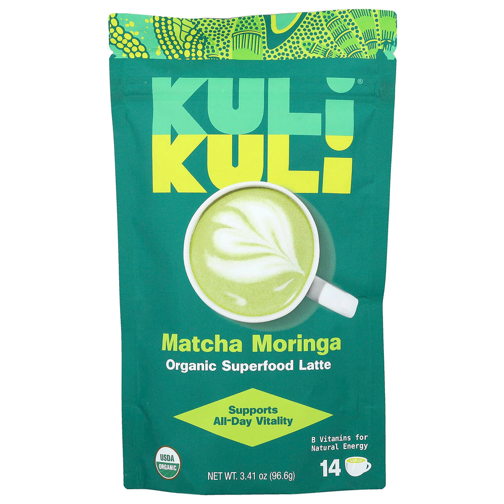 Kuli Kuli, Organic Superfood Latte, Matcha Moringa, 3.41 oz (96.6 g)