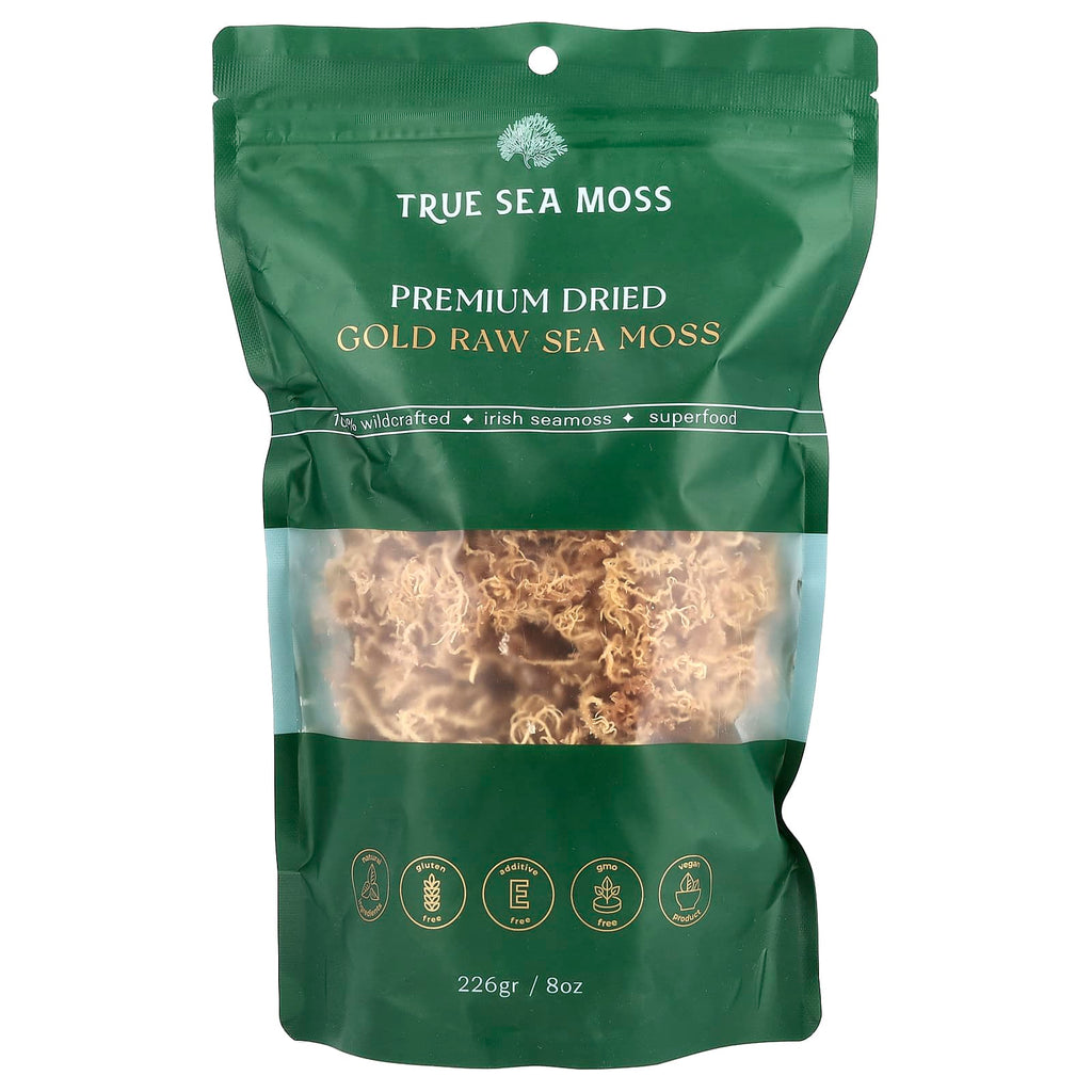 True Sea Moss, Premium Dried Gold Raw Sea Moss, 8 oz (226 g)