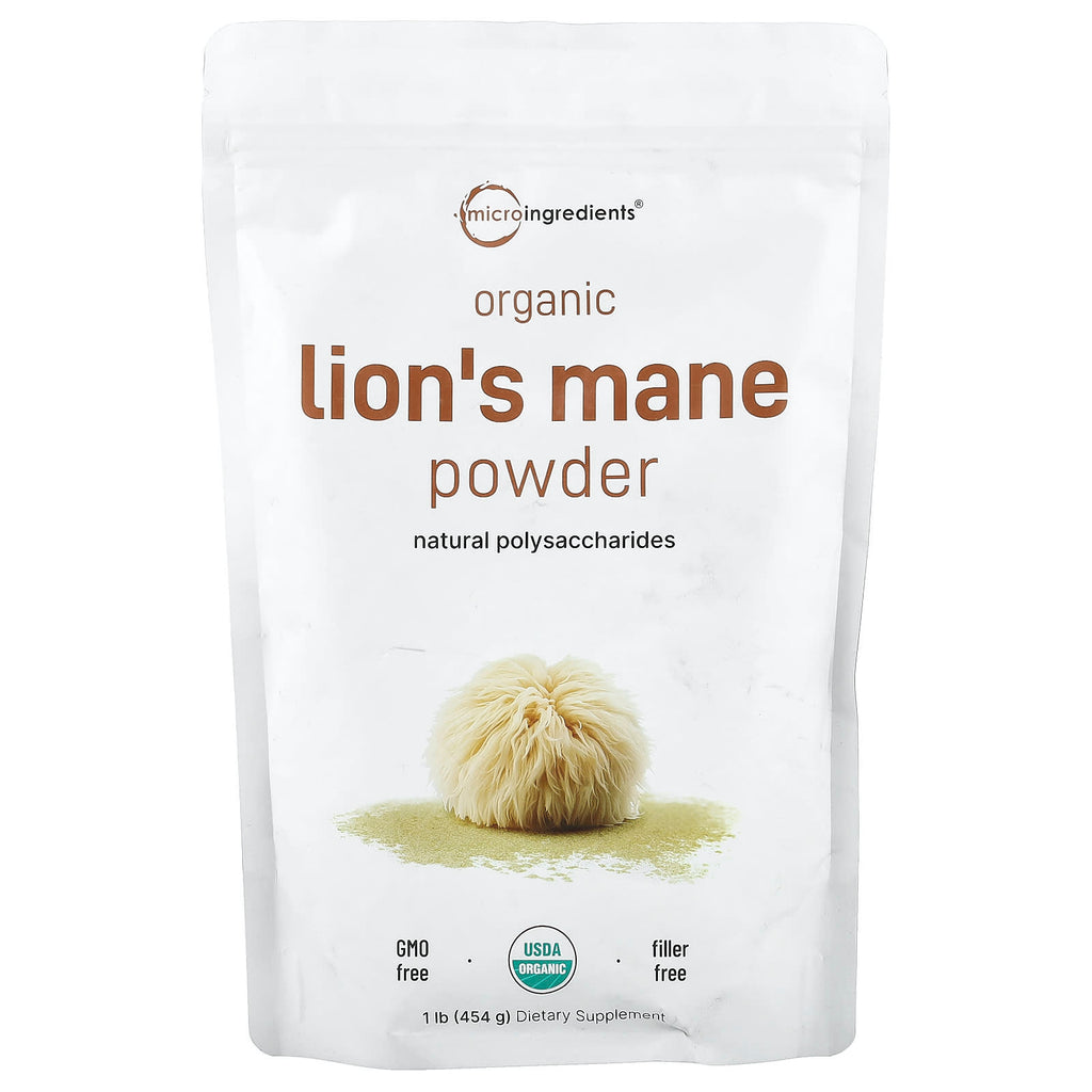 Micro Ingredients, Organic Lion's Mane Powder, 1 lb (454 g)