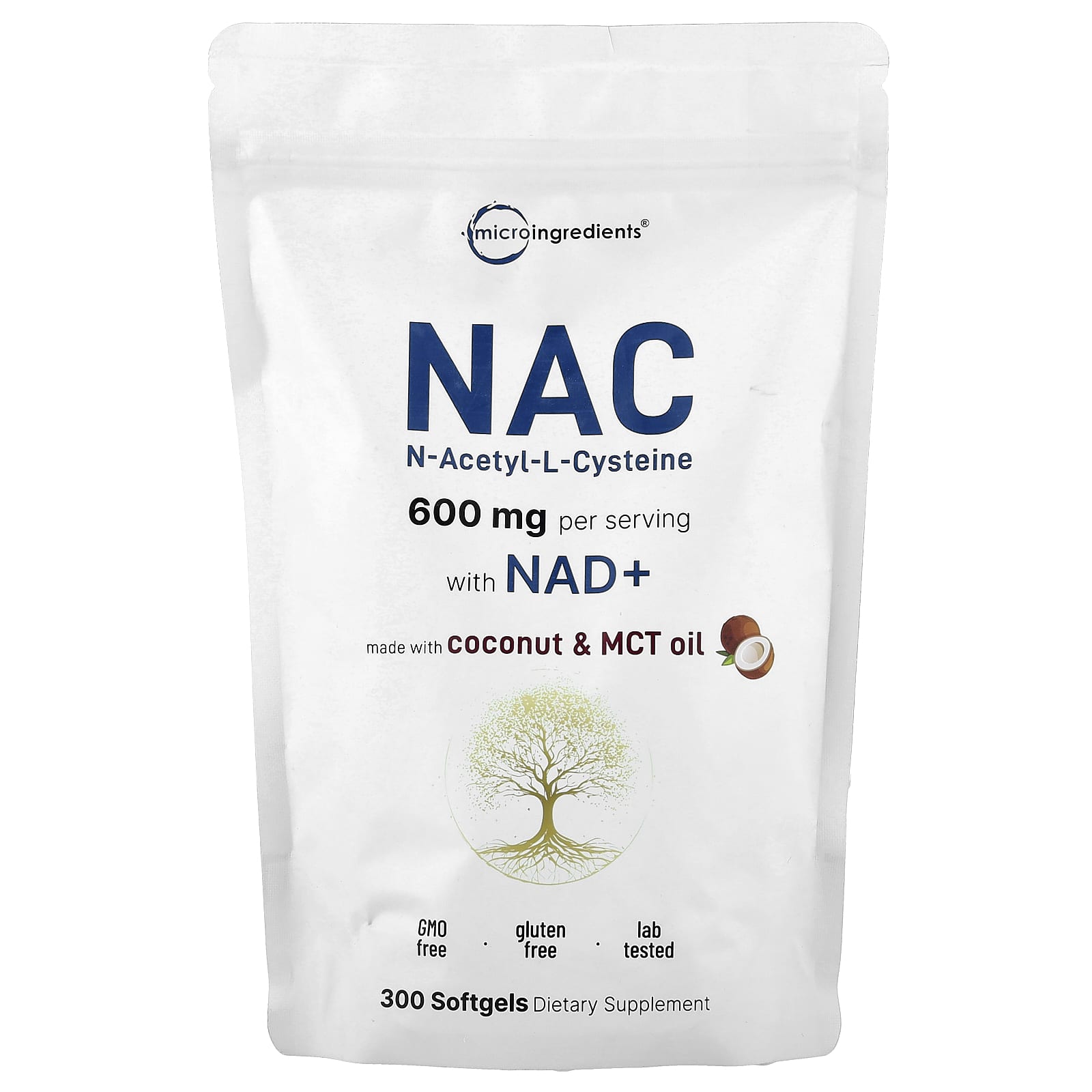 Micro Ingredients, NAC With NAD+, 300 Softgels