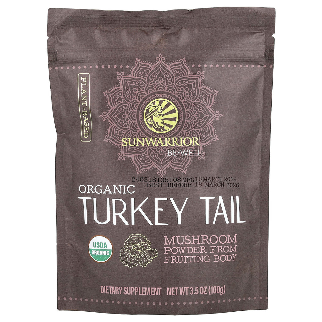 Sunwarrior, Be Well, Organic Turkey Tail Mushroom Powder, 3.5 oz (100 g)