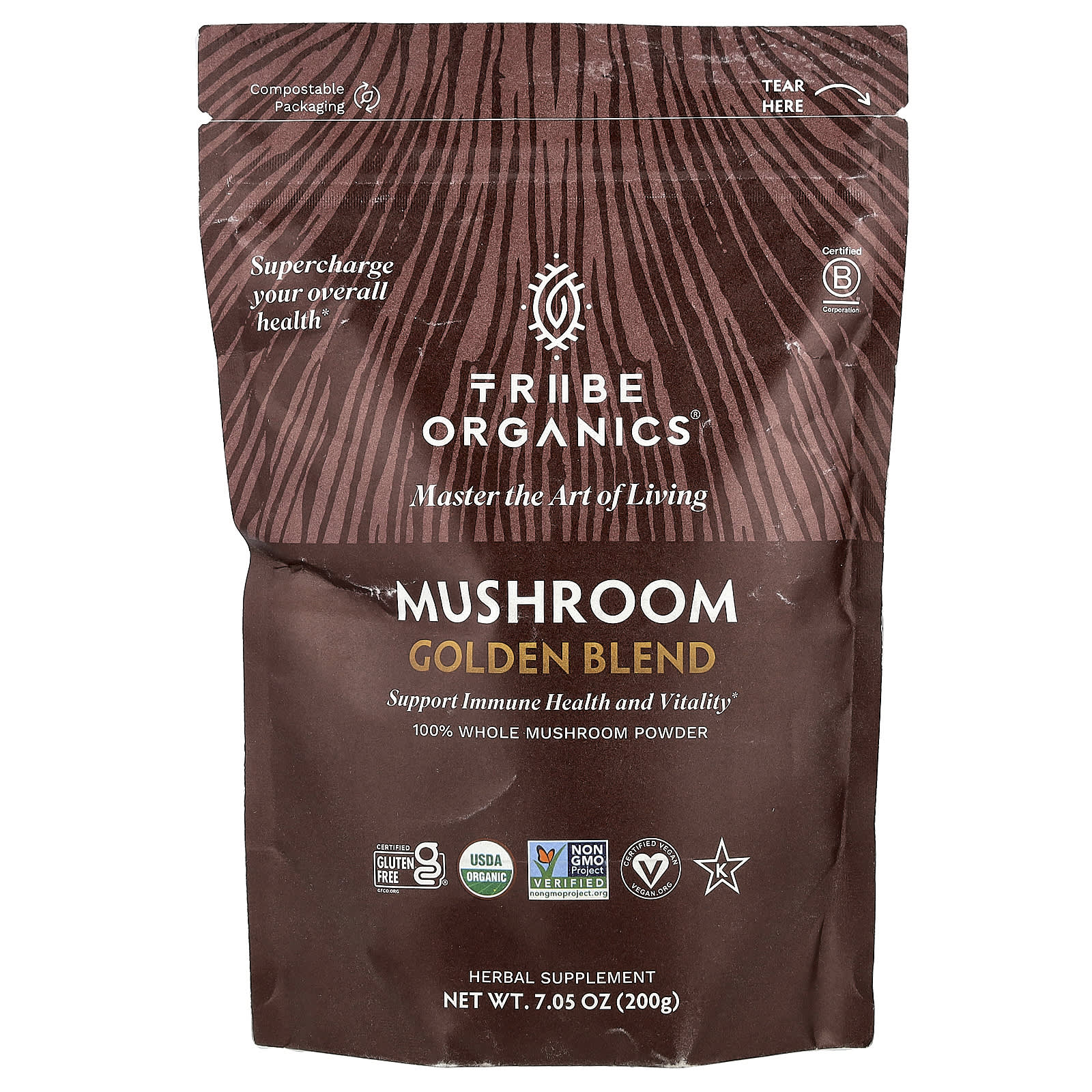Tribe Organics, Mushroom Golden Blend, 7.05 oz (200 g)