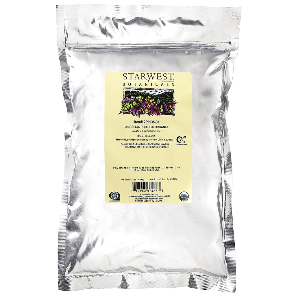 Starwest Botanicals, Organic Angelica Root C/S, 1 lb (453.6 g)