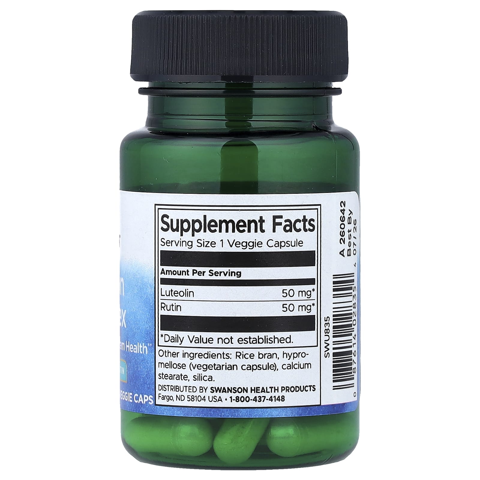 Swanson, Luteolin Complex, 30 Veggie Caps