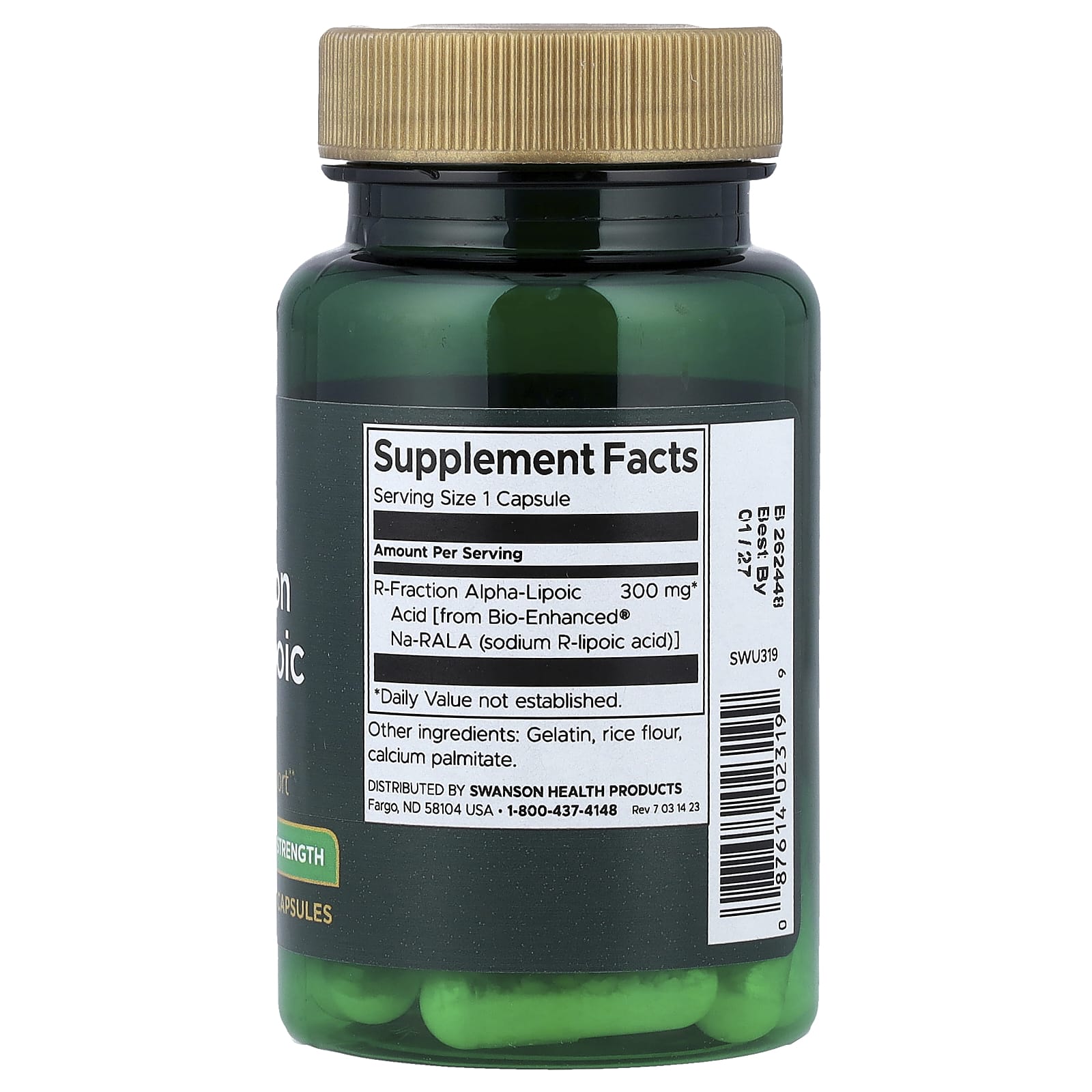 Swanson, R-Fraction Alpha Lipoic Acid, Triple Strength, 300 mg, 30 Capsules