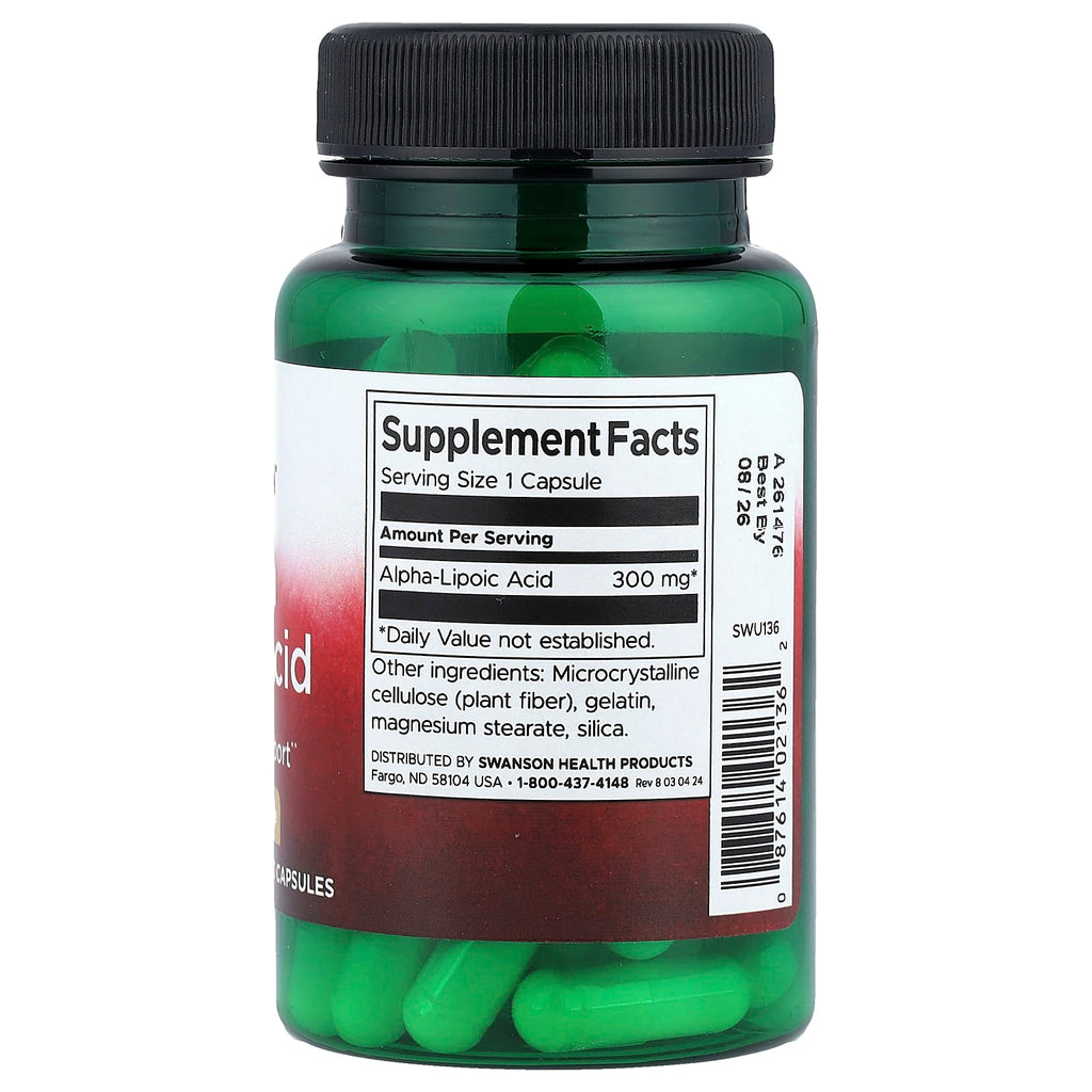 Swanson, Alpha Lipoic Acid, 300 mg, 60 Capsule