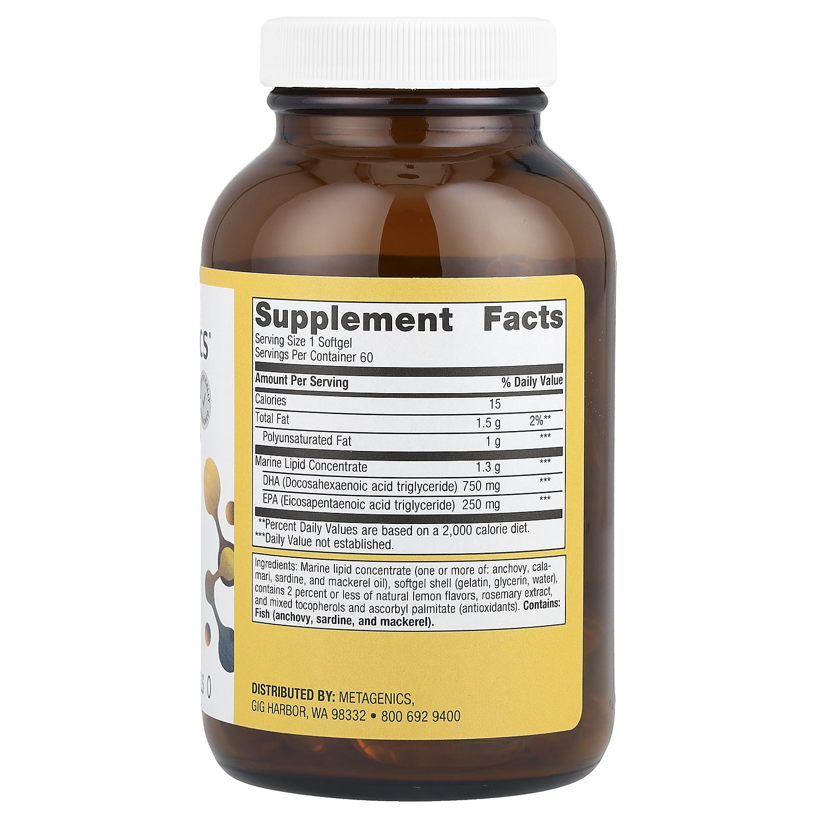 Metagenics, OmegaGenics®, Neuro Fish Oil, 1,000 mg, 60 Softgels