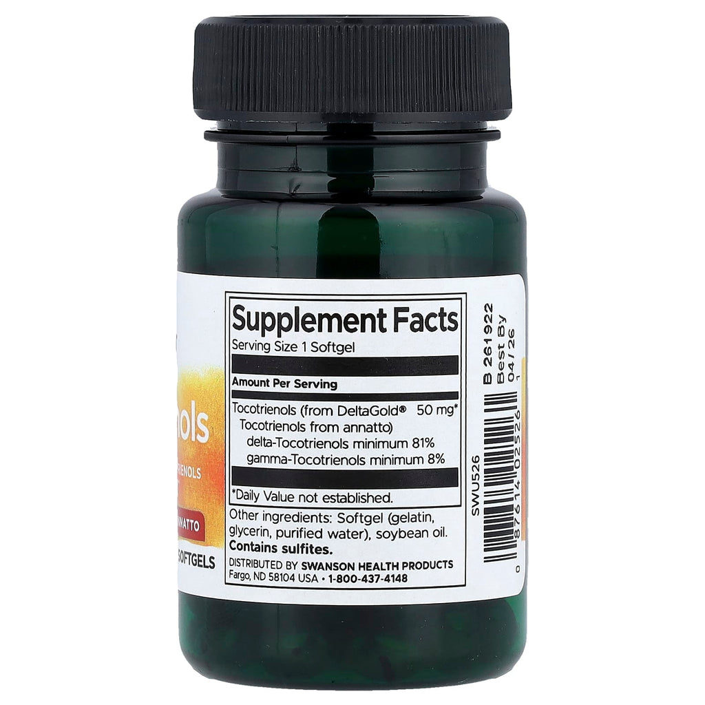 Swanson, Tocotrienols from Annatto, 50 mg, 60 Softgels