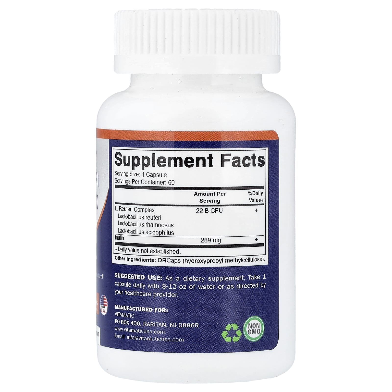 Vitamatic, L.Reuteri Complex, 60 DRcaps® Hypromellose Capsules