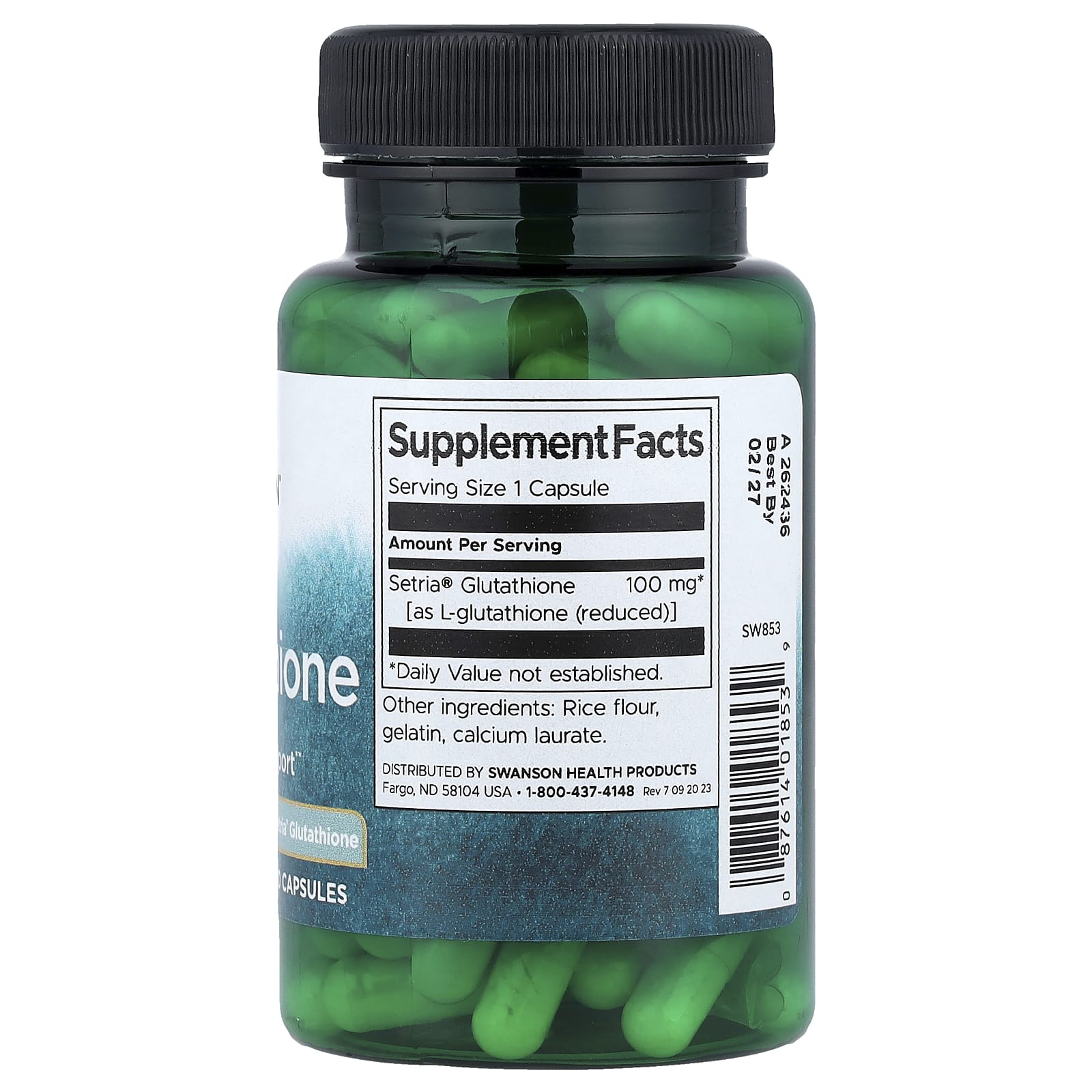 Swanson, L-Glutathione, 100 mg, 100 Capsules