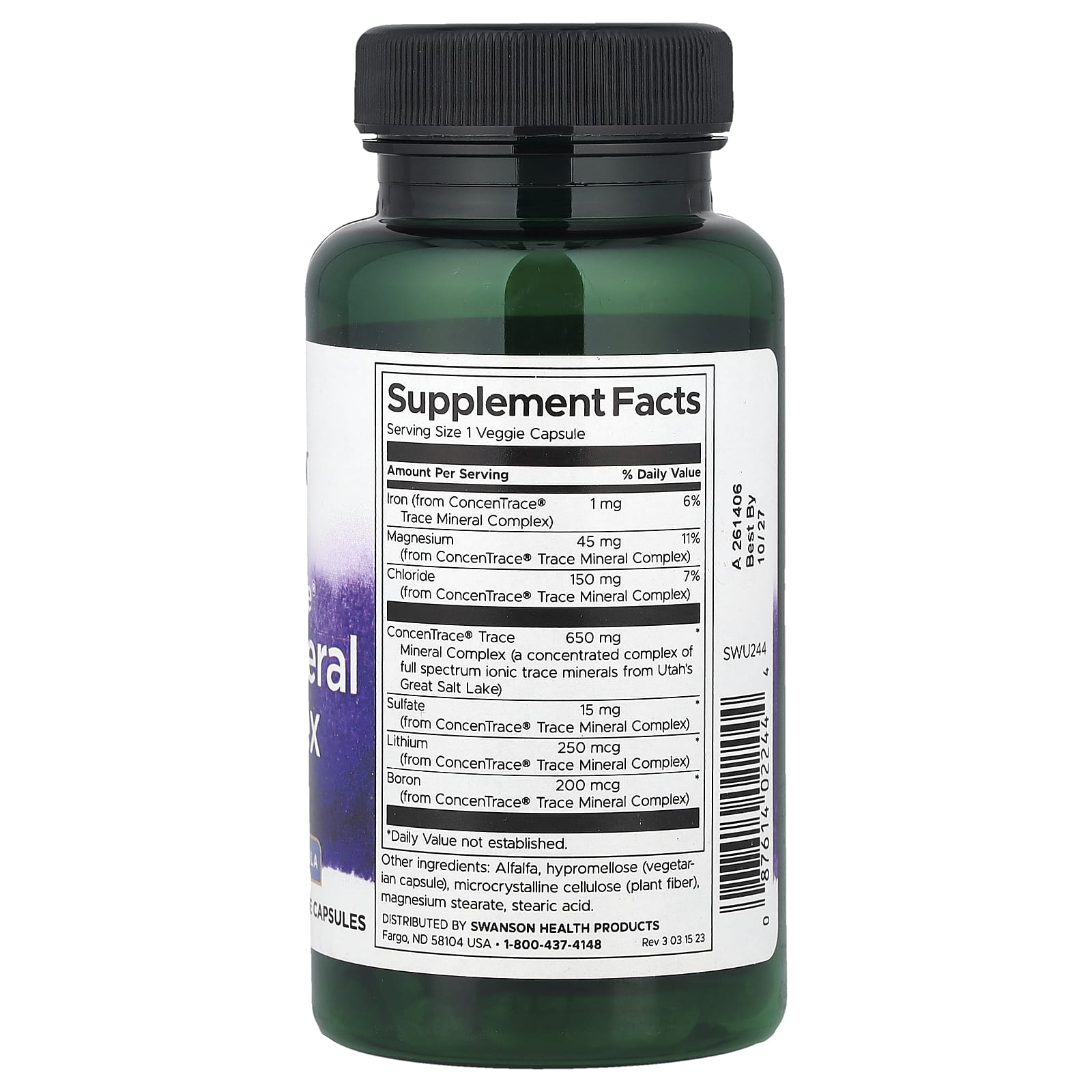 Swanson, ConcenTrace® Trace Mineral Complex, 60 Veggie Capsules