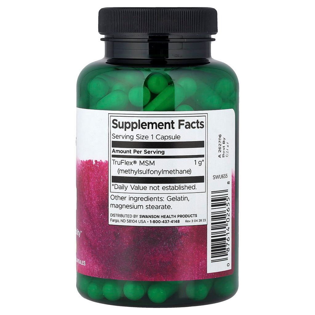 Swanson, MSM, 1,000 mg, 120 Capsules