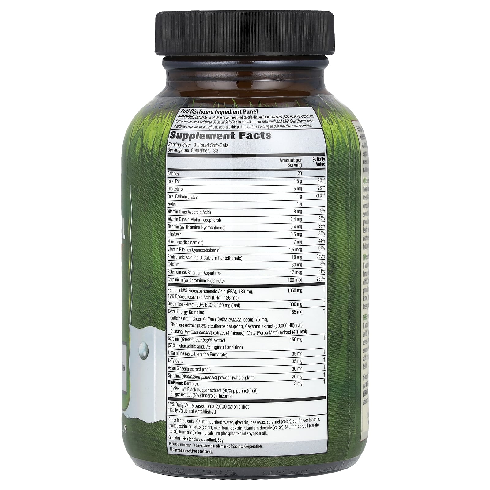 Irwin Naturals, Extra-Energy Thermo-Fuel Max Fat Burner™, 100 Liquid Soft-Gels