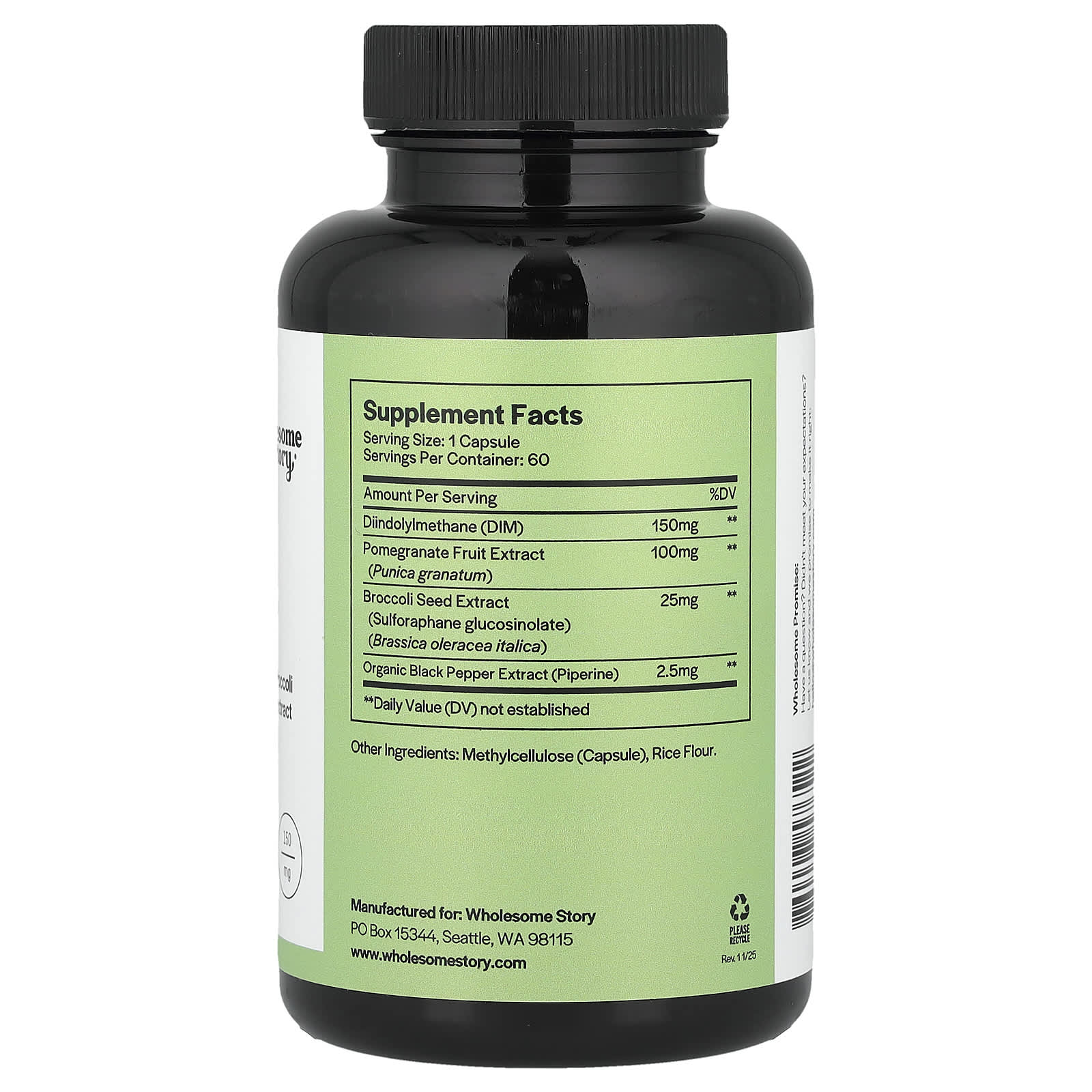 Wholesome Story, DIM, 60 Vegetarian Capsules