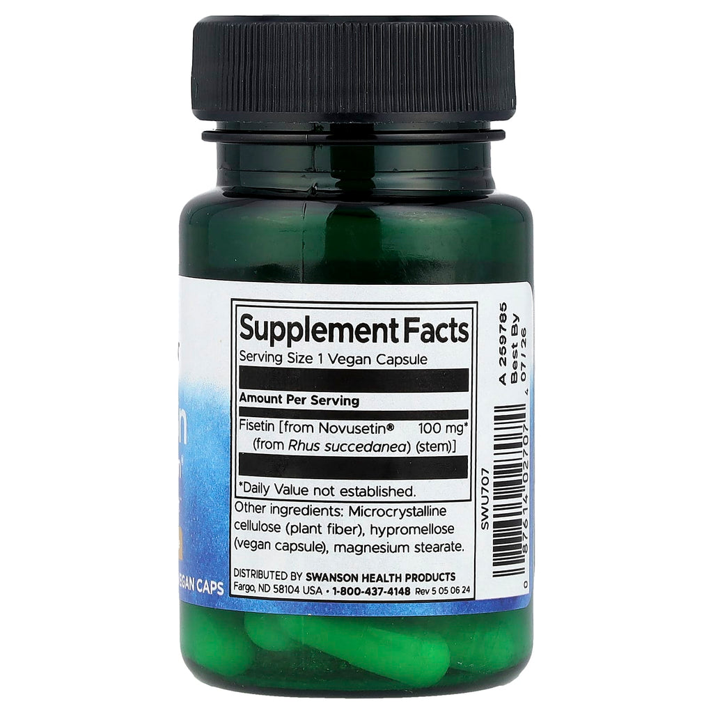 Swanson, Fisetin Novusetin®, 100 mg, 30 Vegan Caps