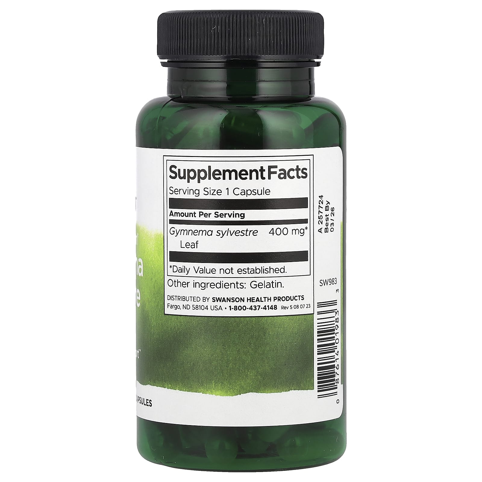 Swanson, Full Spectrum® Gymnema Sylvestre Leaf, 400 mg, 100 Capsules