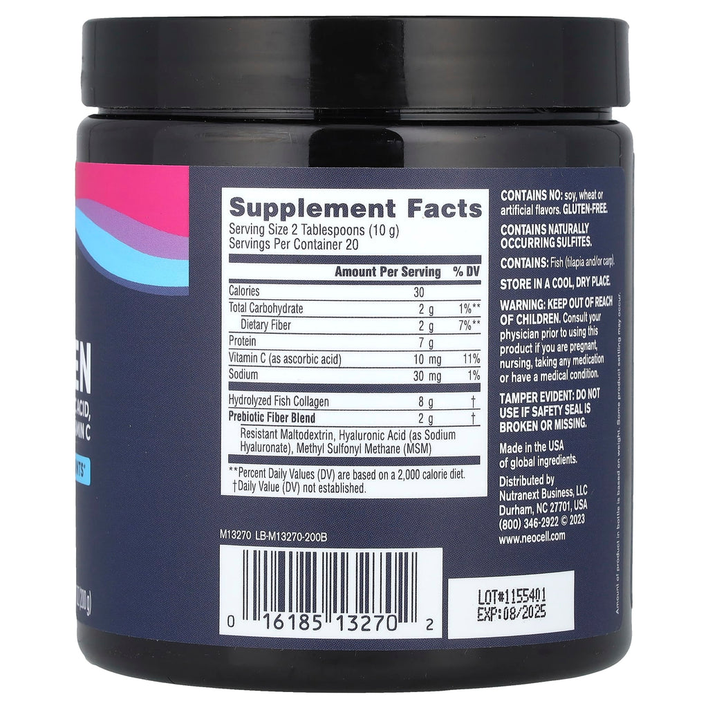 NeoCell, Marine Collagen Powder With Hyaluronic Acid, MSM, & Vitamin C, Unflavored, 7 oz (200 g)