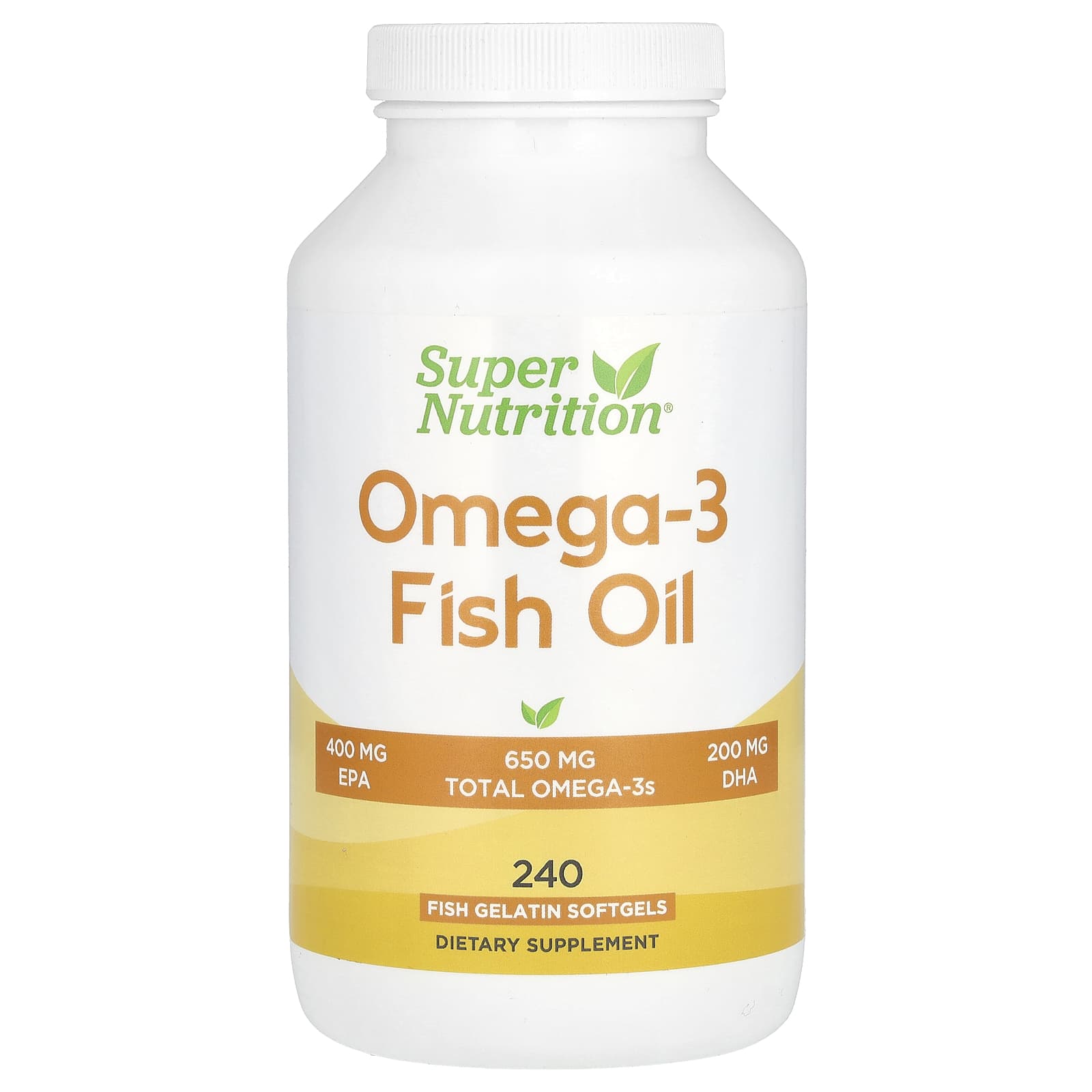 Super Nutrition, Omega-3 Fish Oil, Vivomega Triglyceride, 1,000 mg, 240 Fish Softgels