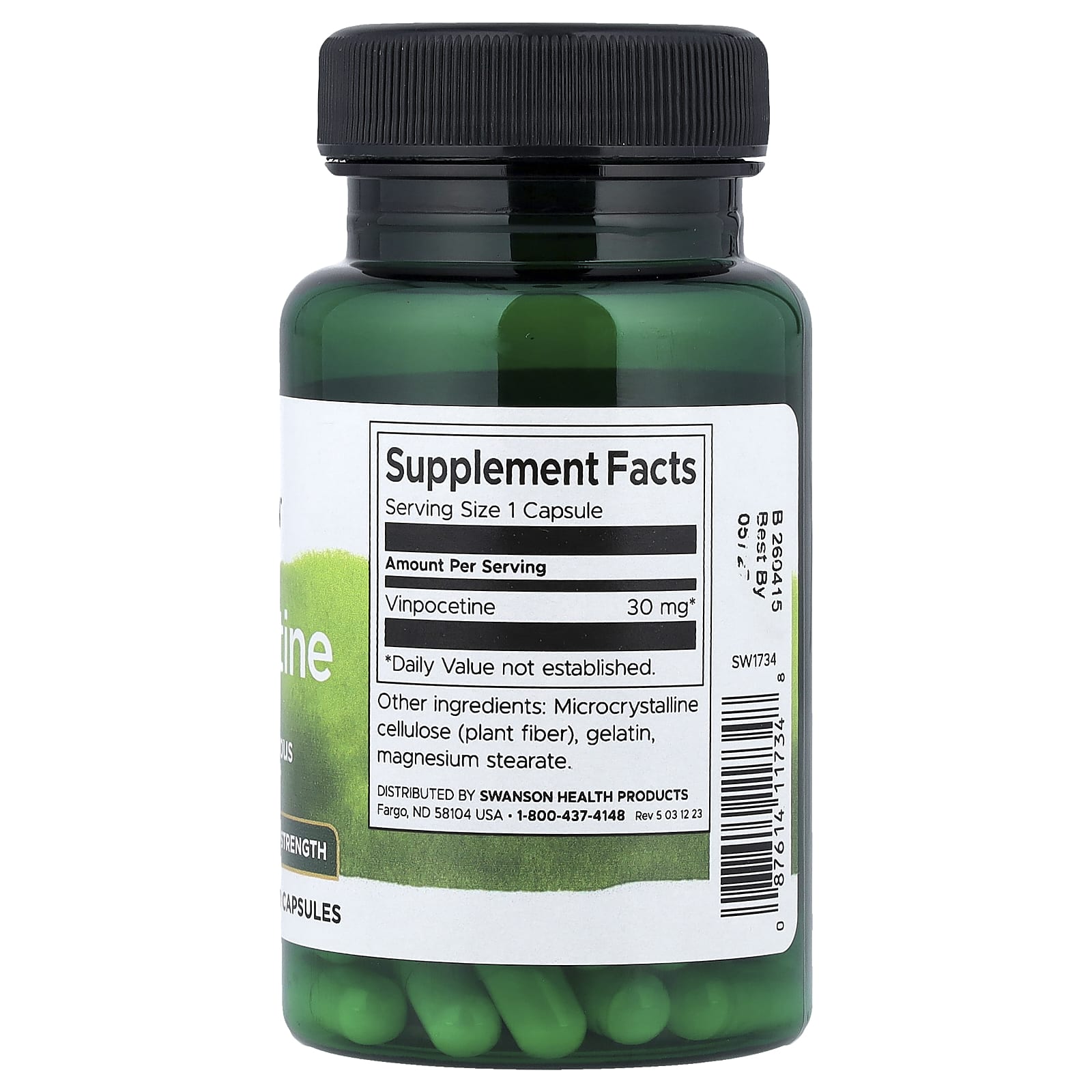 Swanson, Vinpocetine, Triple Strength, 30 mg, 60 Capsules