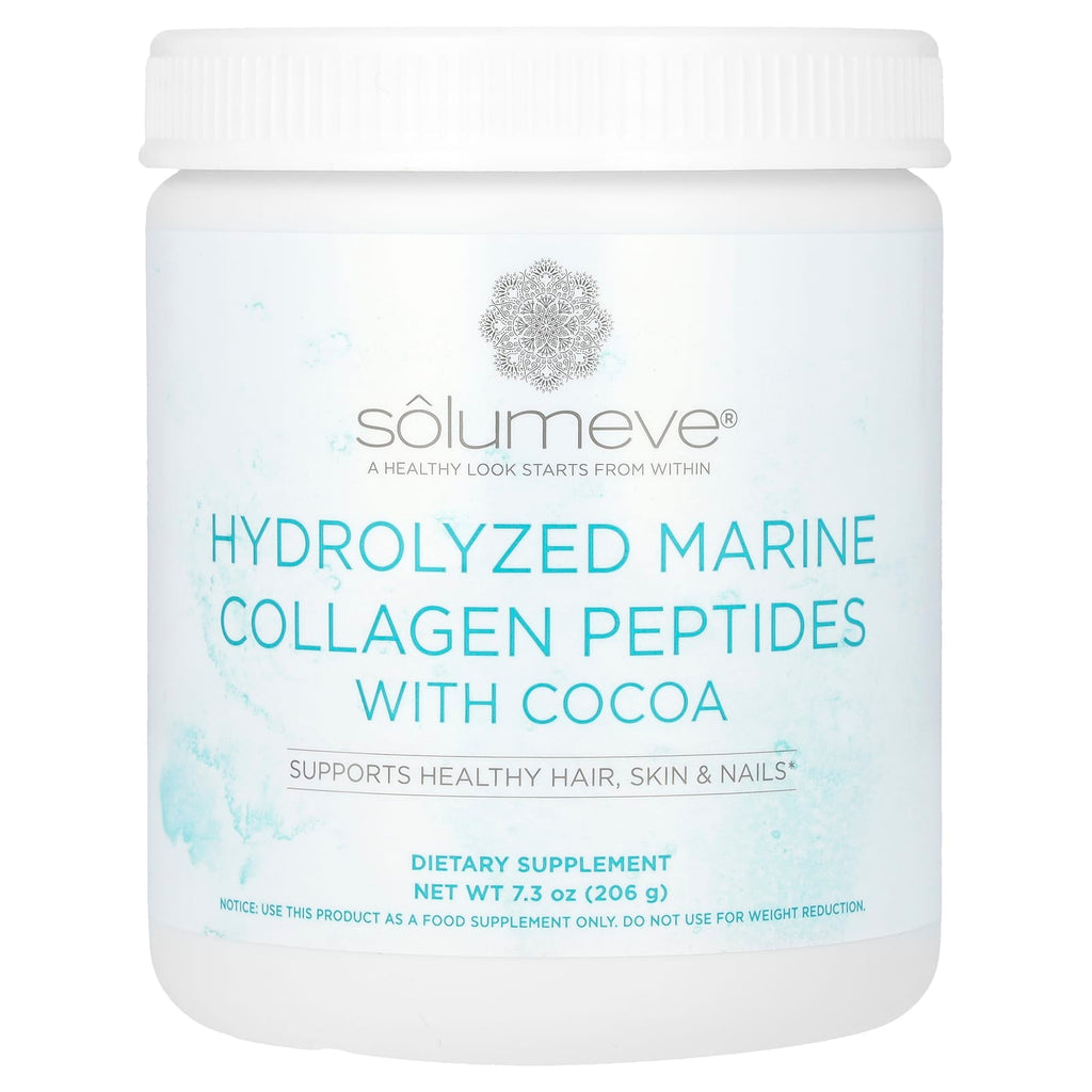 Solumeve, Hydrolyzed Marine Collagen Peptides with Cocoa, 7.3 oz (206 g)