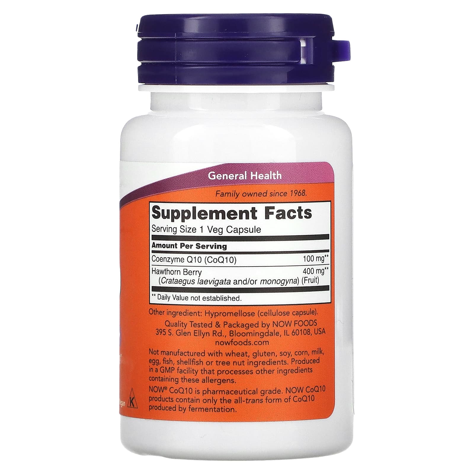 NOW Foods, CoQ10, 100 mg, 30 Veg Capsules