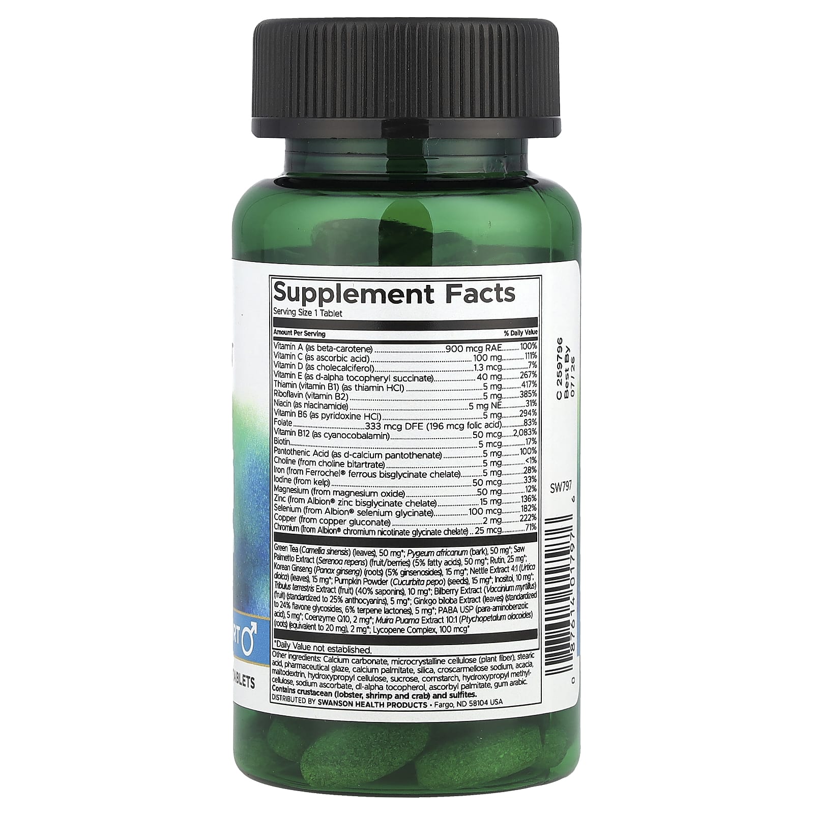 Swanson, Men's Multi With Iron, 90 Tablets