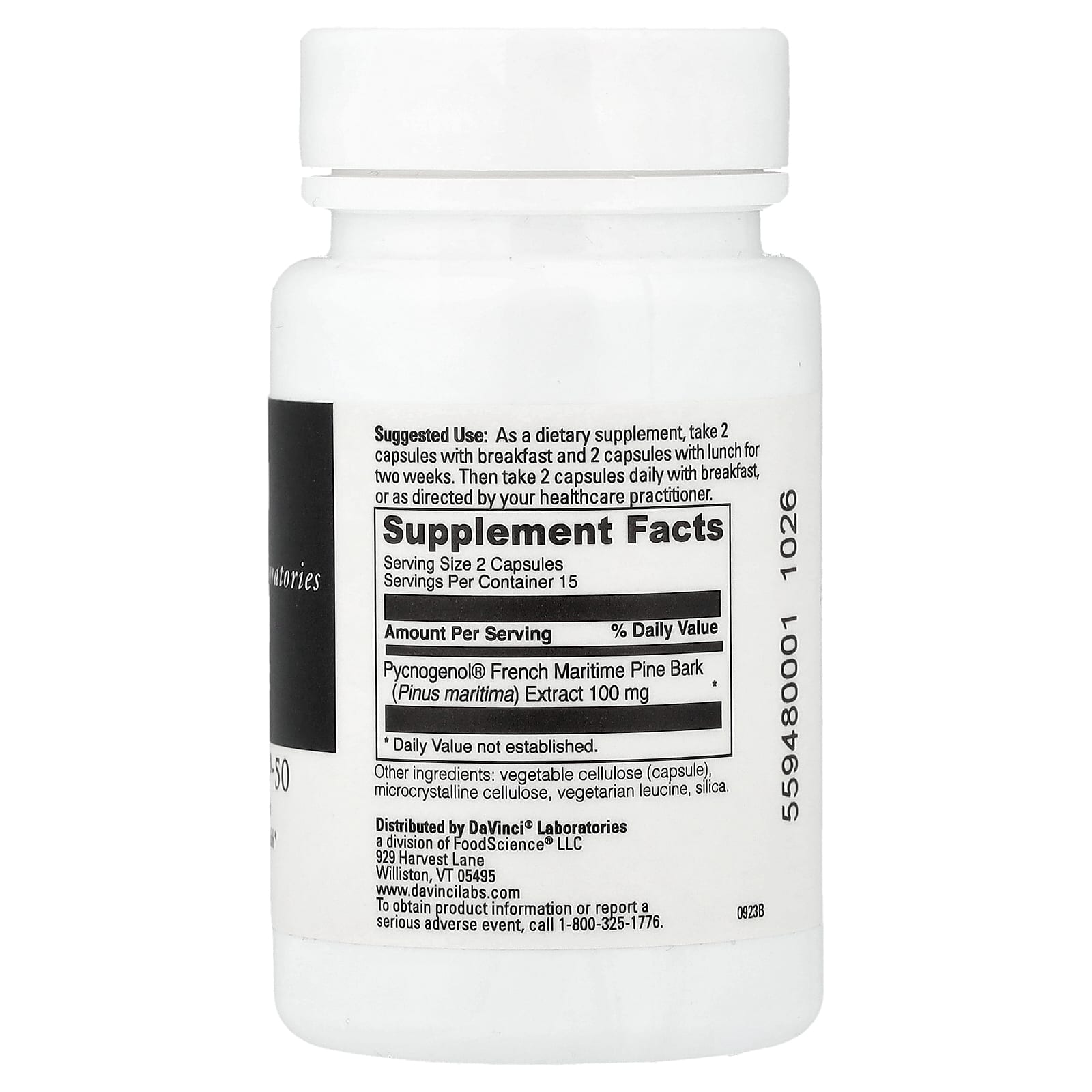DaVinci Laboratories, Pycnogenol®-50, 50 mg , 30 Capsules