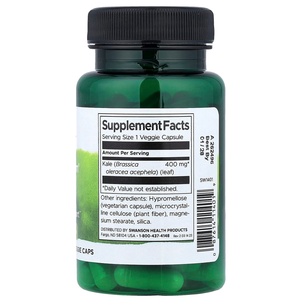 Swanson, Full Spectrum® Kale, 400 mg, 60 Veggie Caps