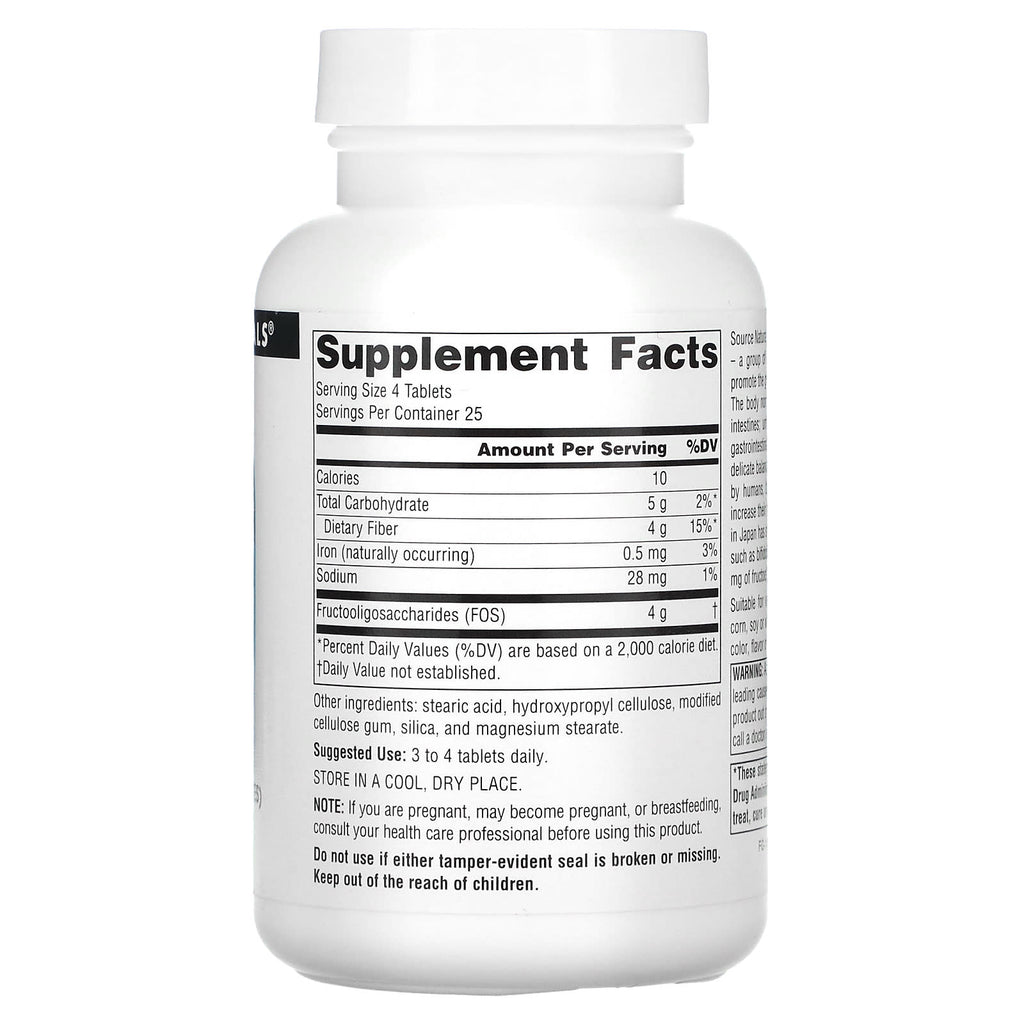 Source Naturals, FOS, 100 Tablets