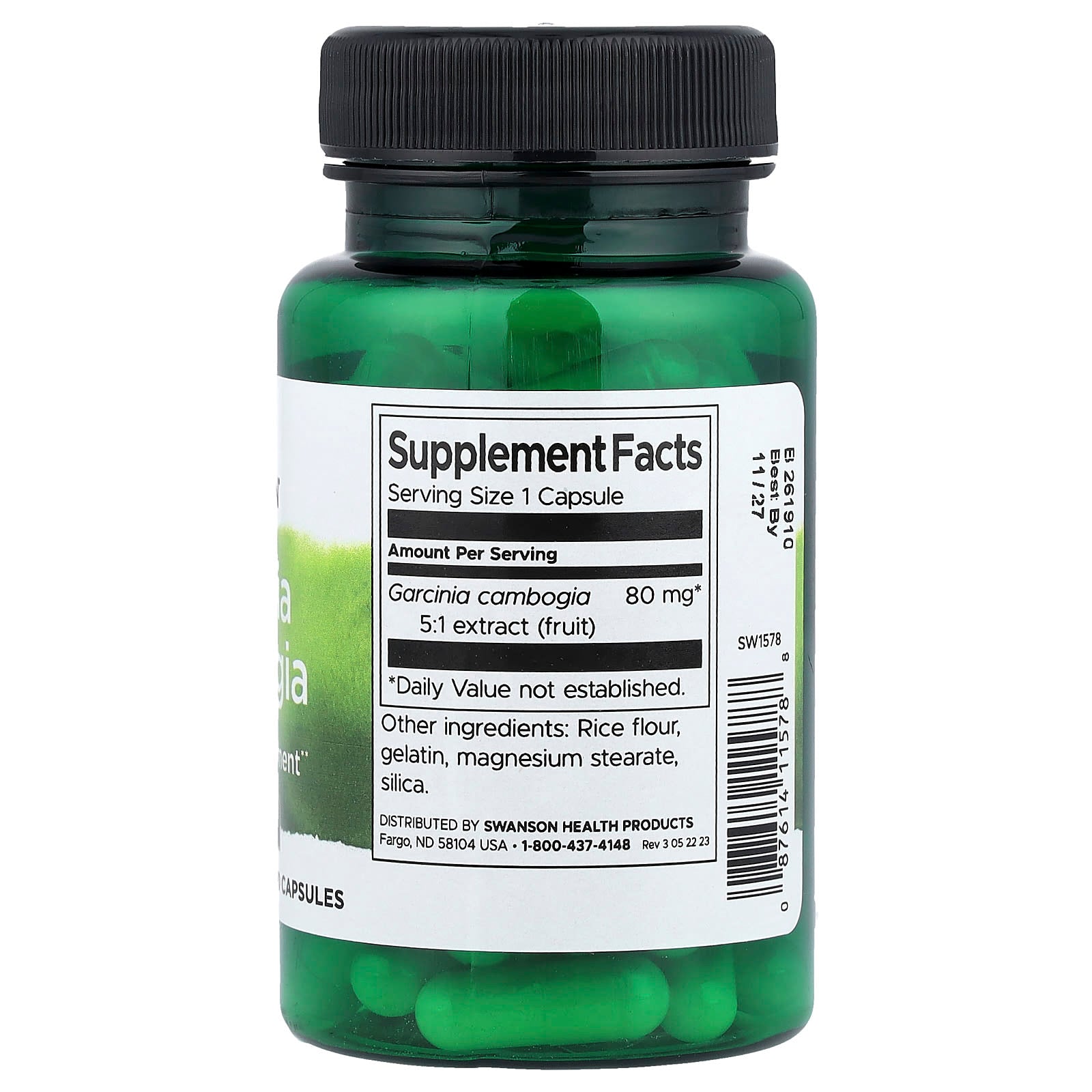Swanson, Garcinia Cambogia 5:1 Extract, 60 Capsules (80 mg per Capsule)