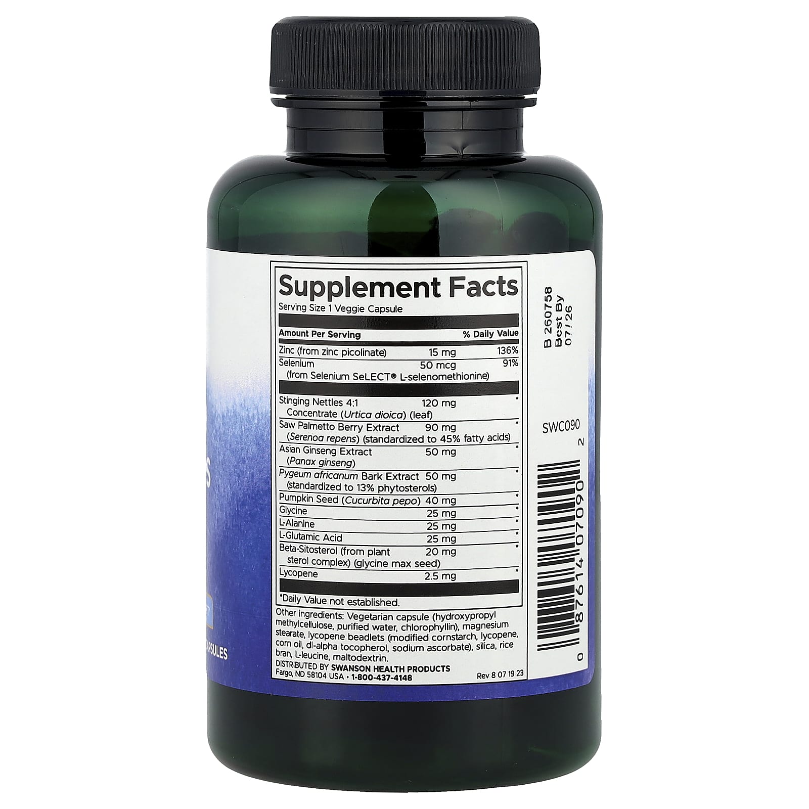 Swanson, Prostate Essentials Plus, 90 Veggie Capsules