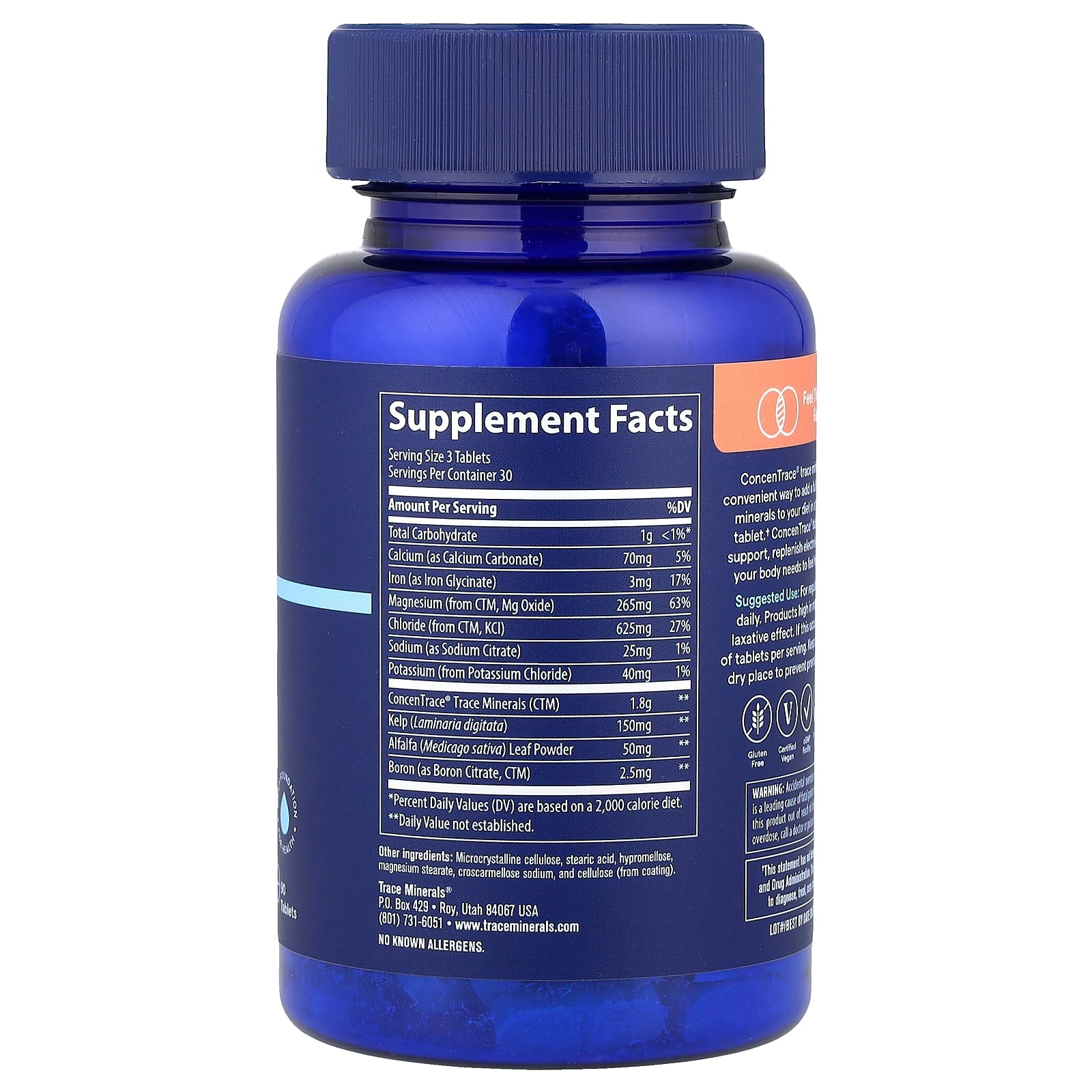 Trace, ConcenTrace®, Trace Mineral Tablets, 90 Tablets