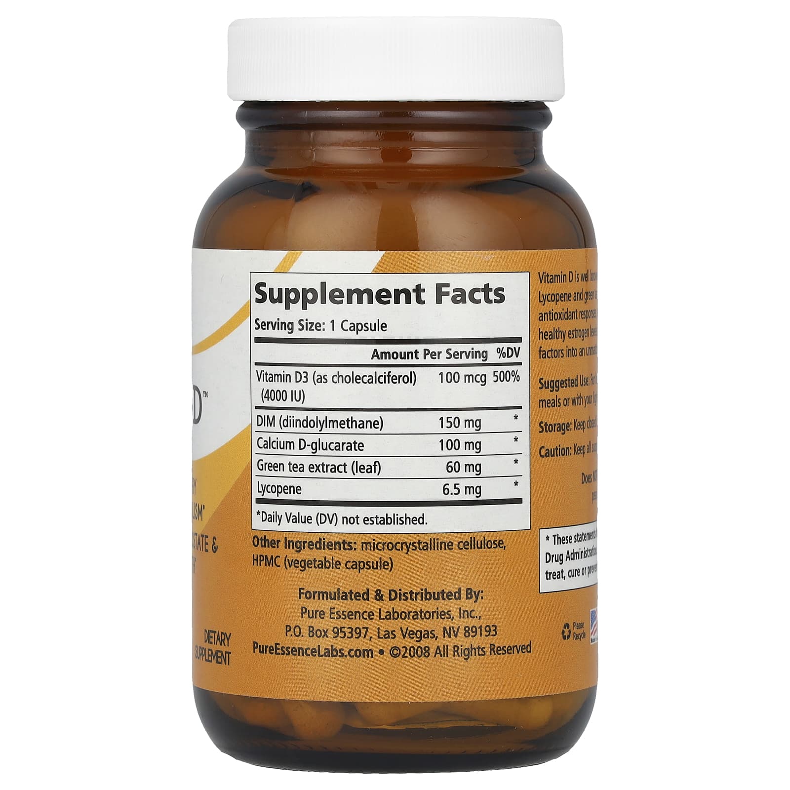 Pure Essence, Breast-D™, 90 Vegi-Caps