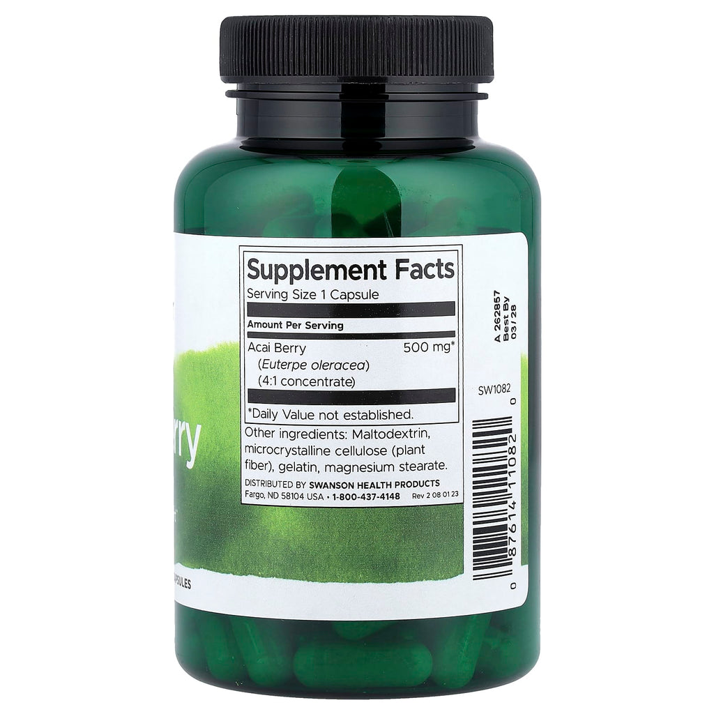 Swanson, Acai Berry, 500 mg, 120 Capsules