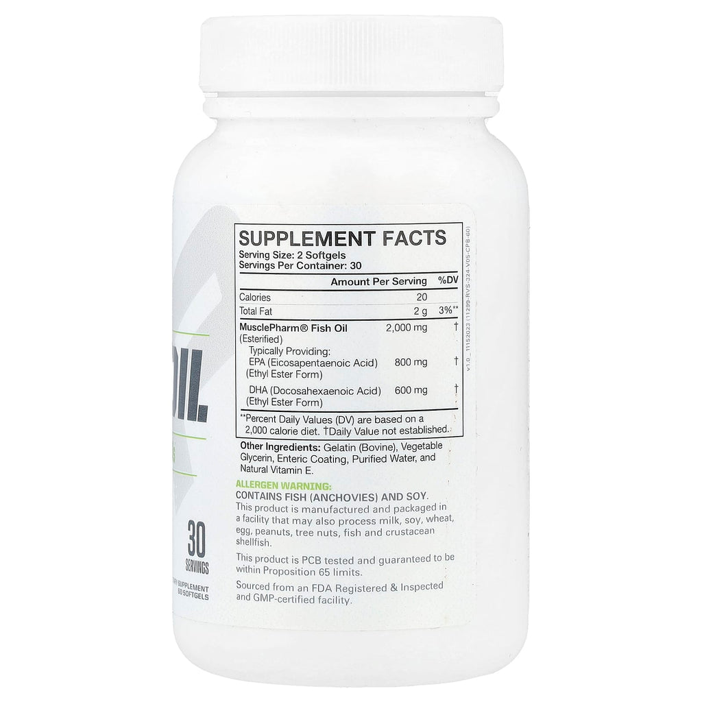 MusclePharm, Essentials®, Fish Oil, 60 Softgels (1,000 mg per Softgel)