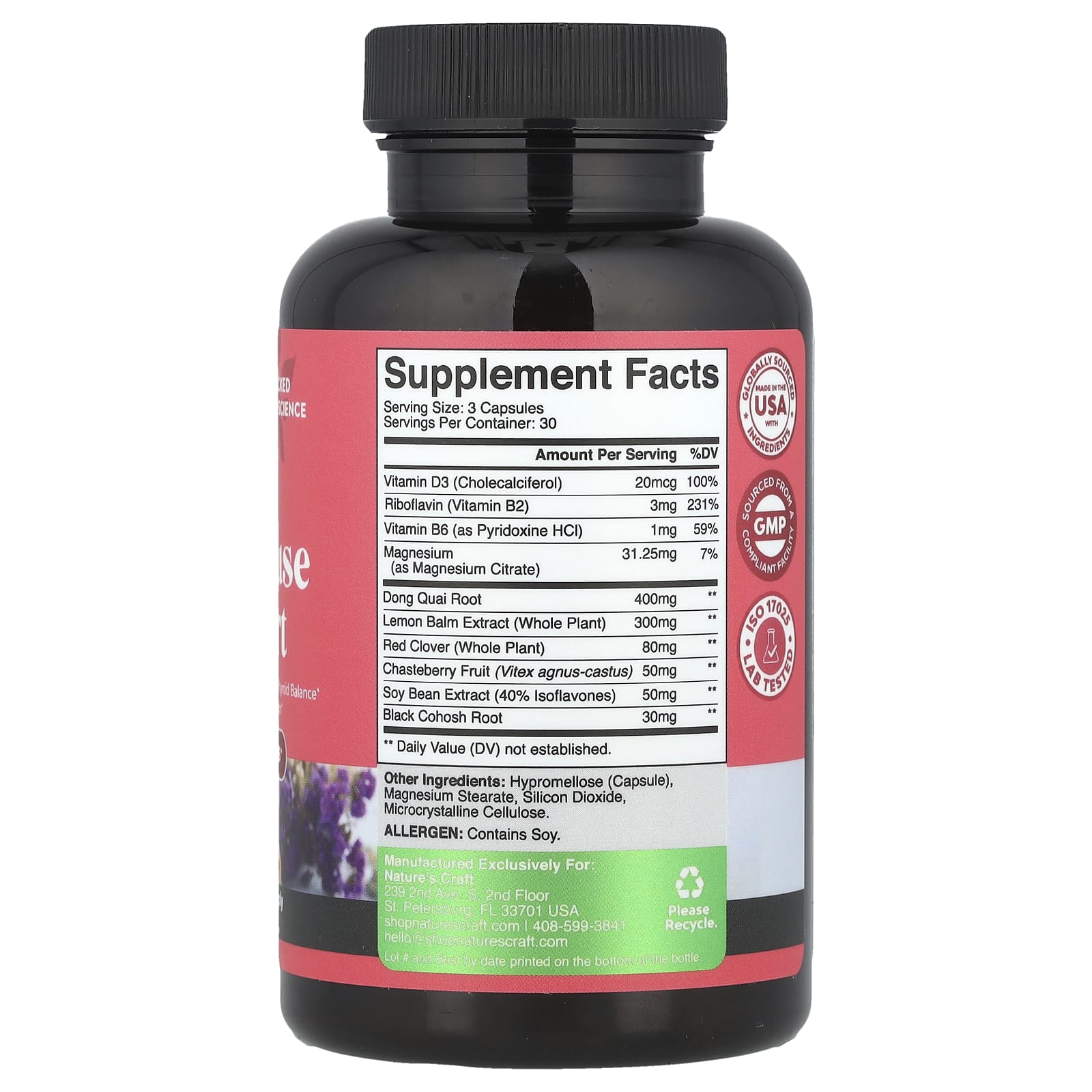 Nature's Craft, Women's Wellness, Menopause Support, 90 Capsules
