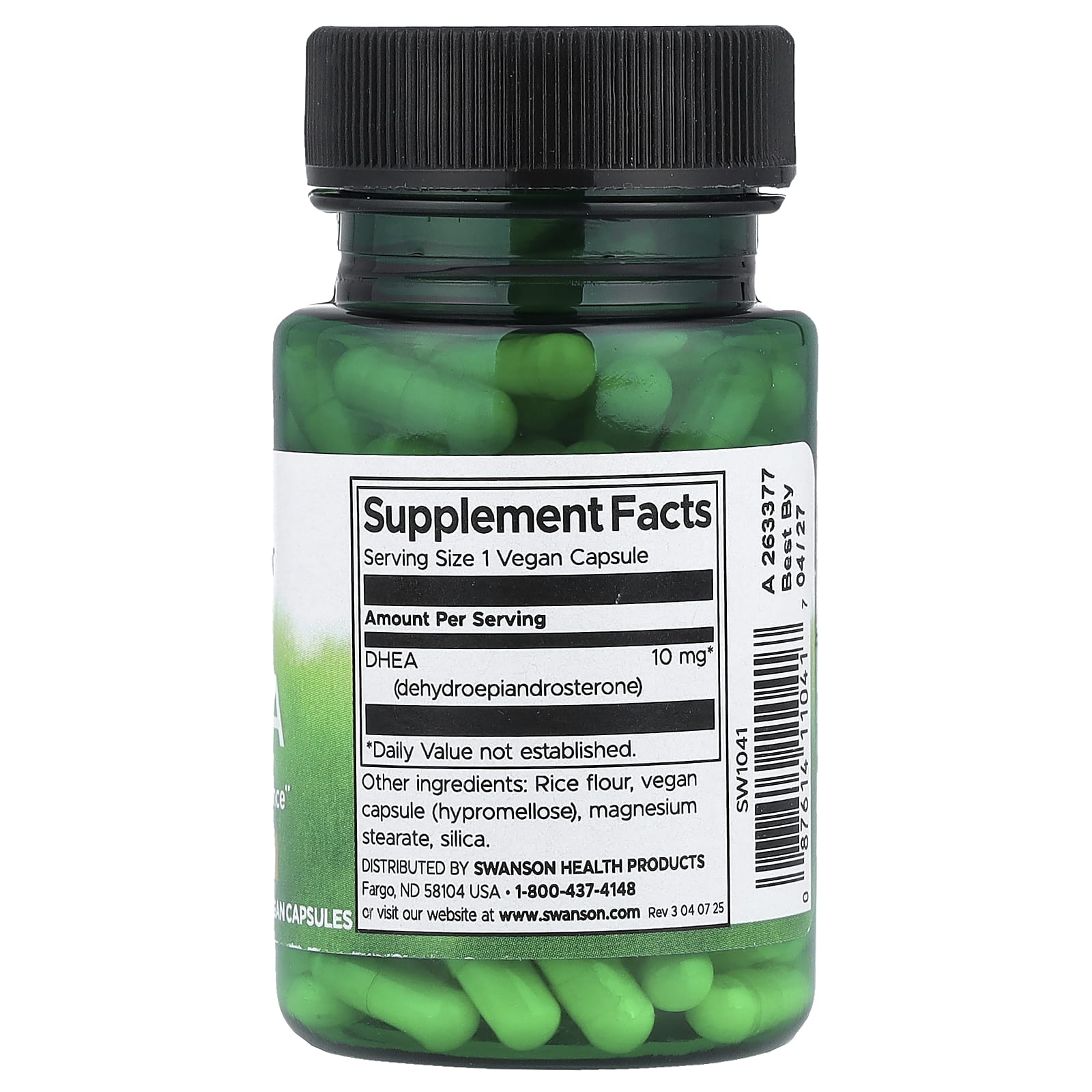Swanson, DHEA, 10 mg, 120 Vegan Capsules