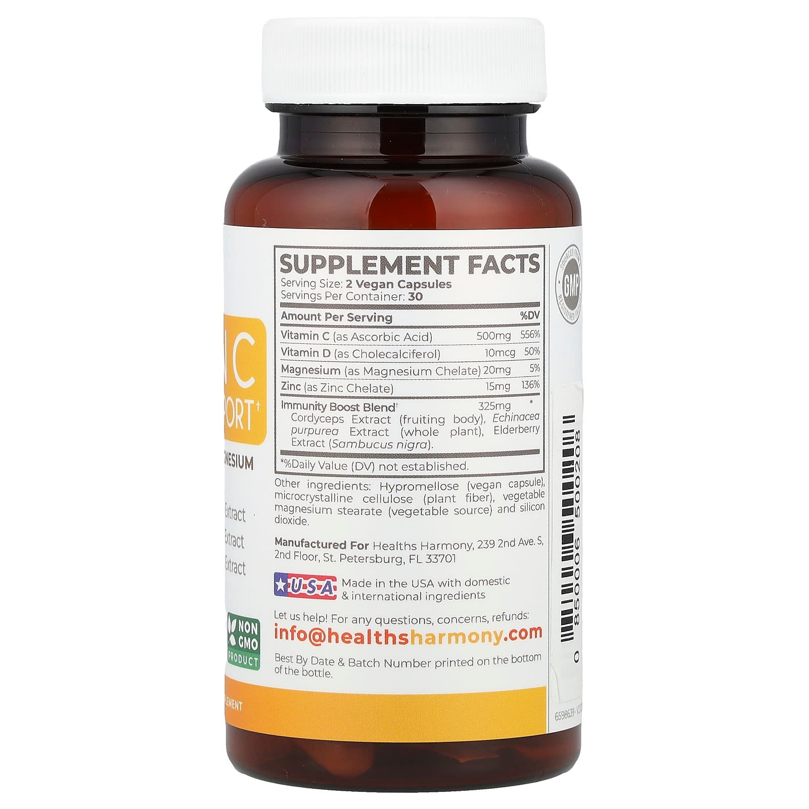 Healths Harmony, Vitamin C Immune Support, 60 Capsules