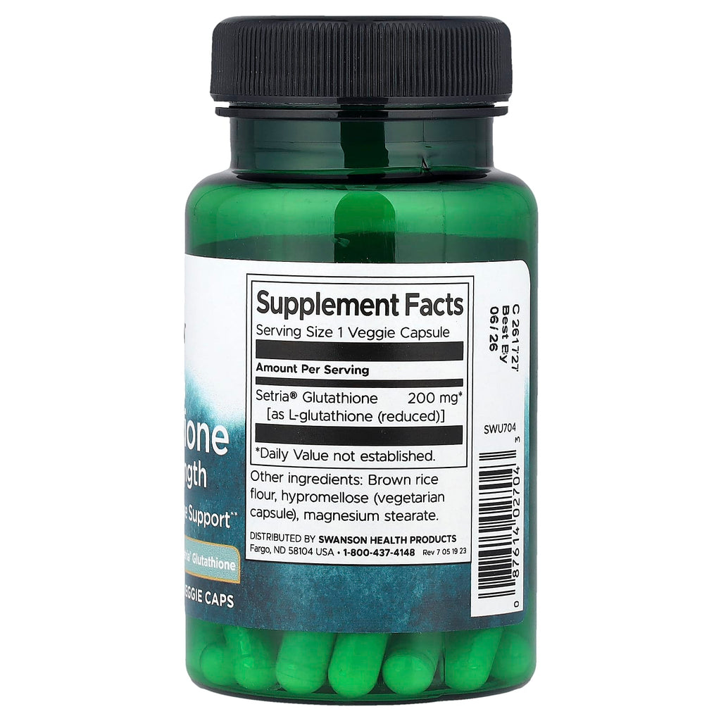 Swanson, Reduced L-Glutathione, 200 mg, 60 Veggie Caps