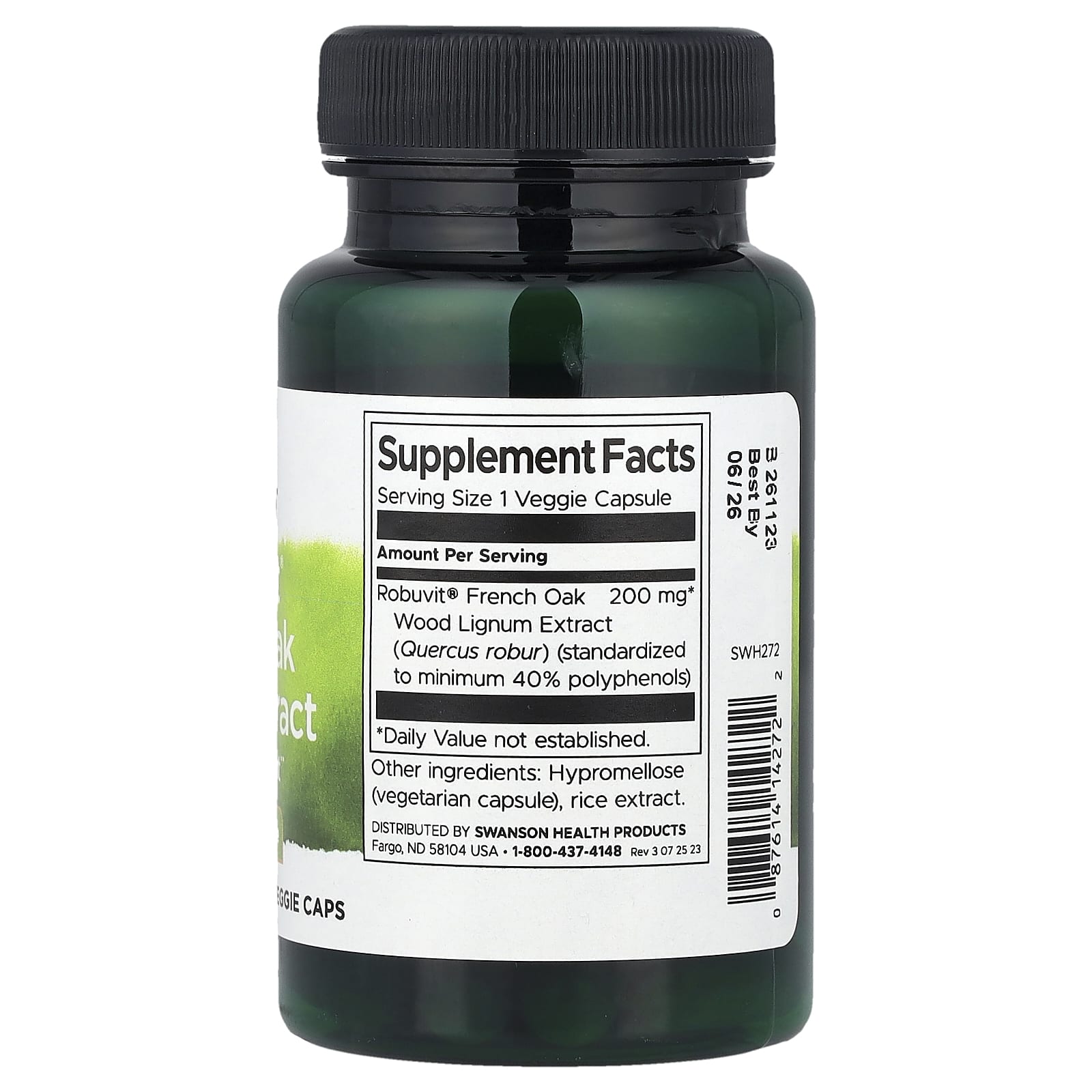Swanson, Robuvit® French Oak Wood Extract, 200 mg, 30 Veggie Caps