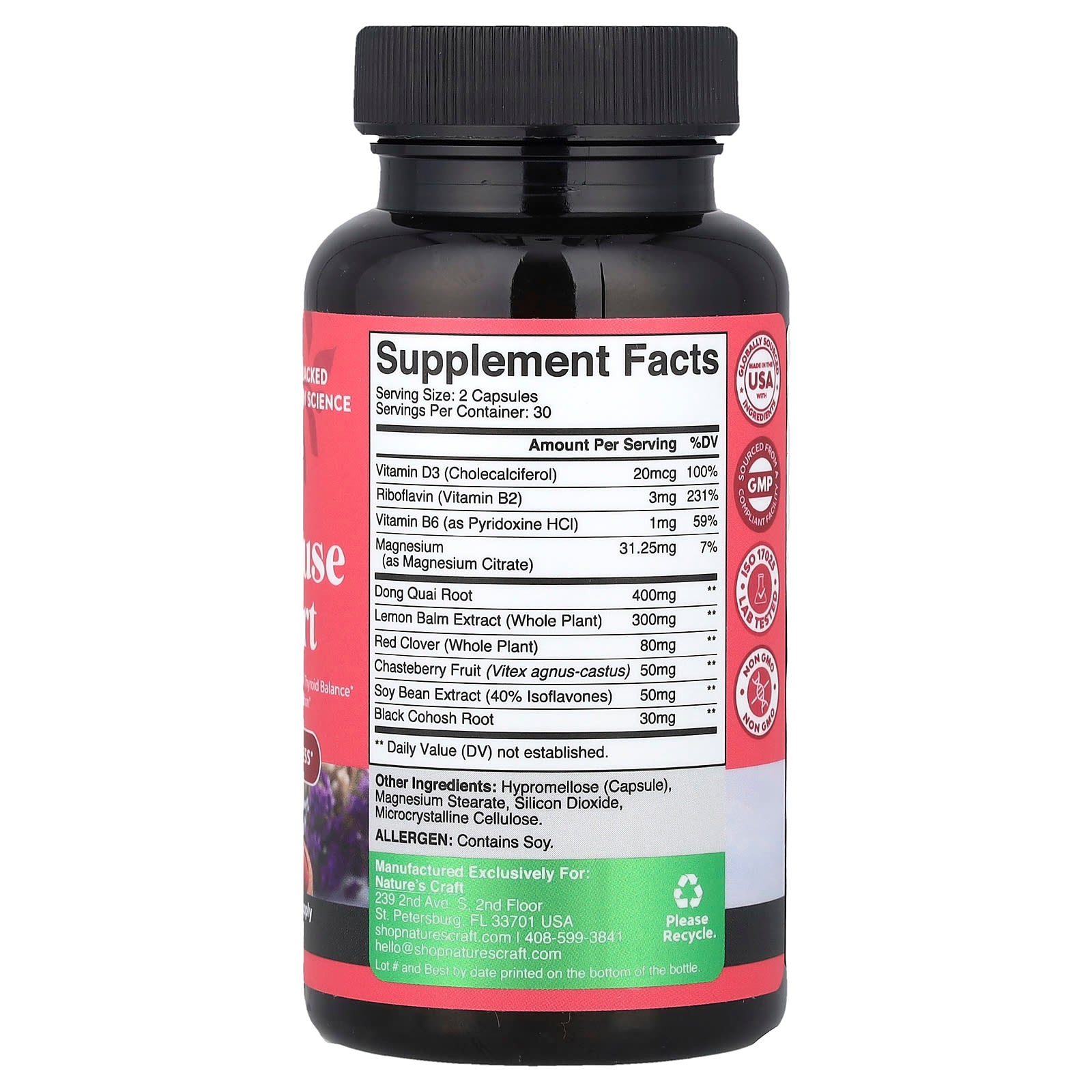 Nature's Craft, Women's Wellness, Menopause Support, 60 Capsules