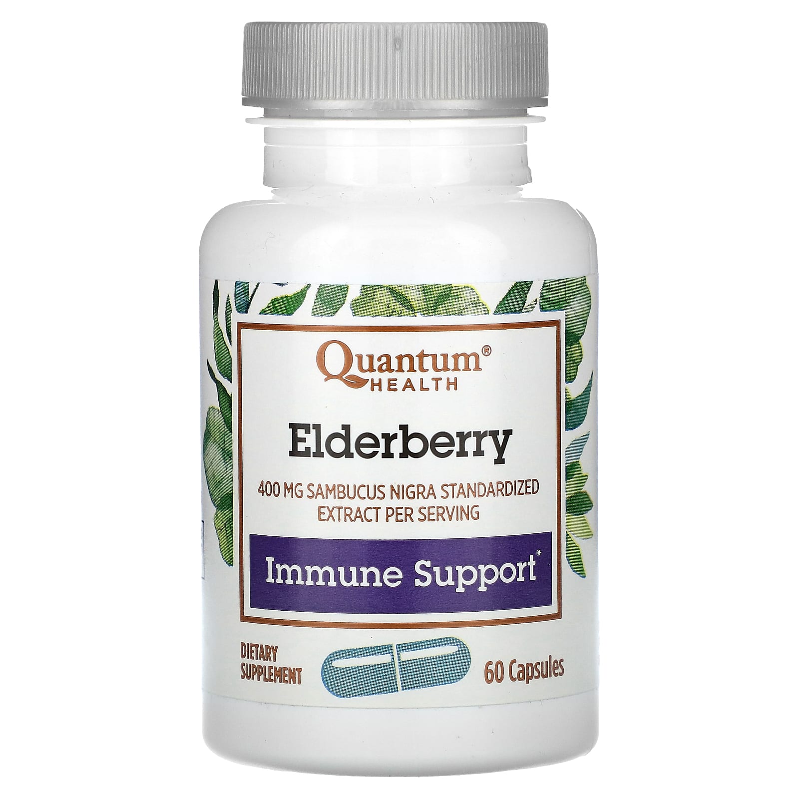 Quantum Health, Elderberry, 60 Capsules (200 mg per Capsule)