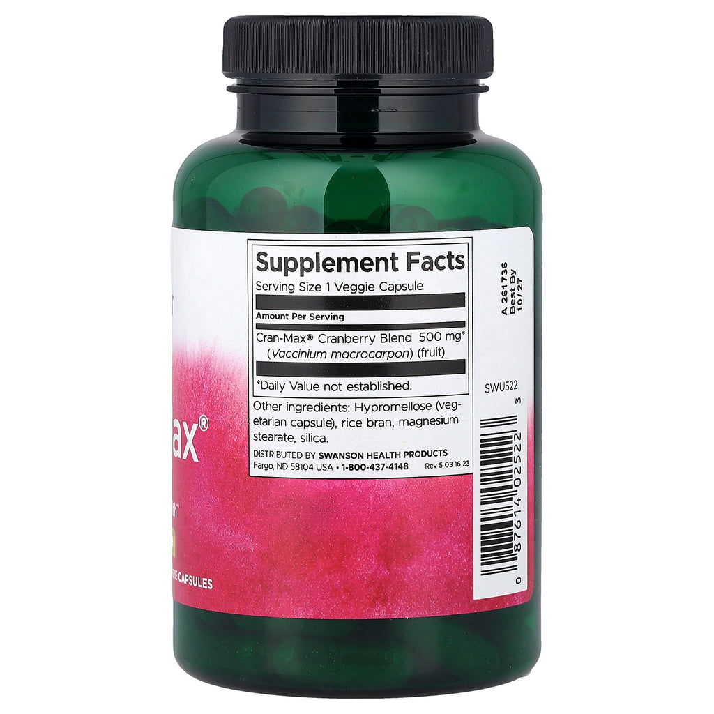 Swanson, Cran-Max®, 500 mg, 120 Veggie Capsules
