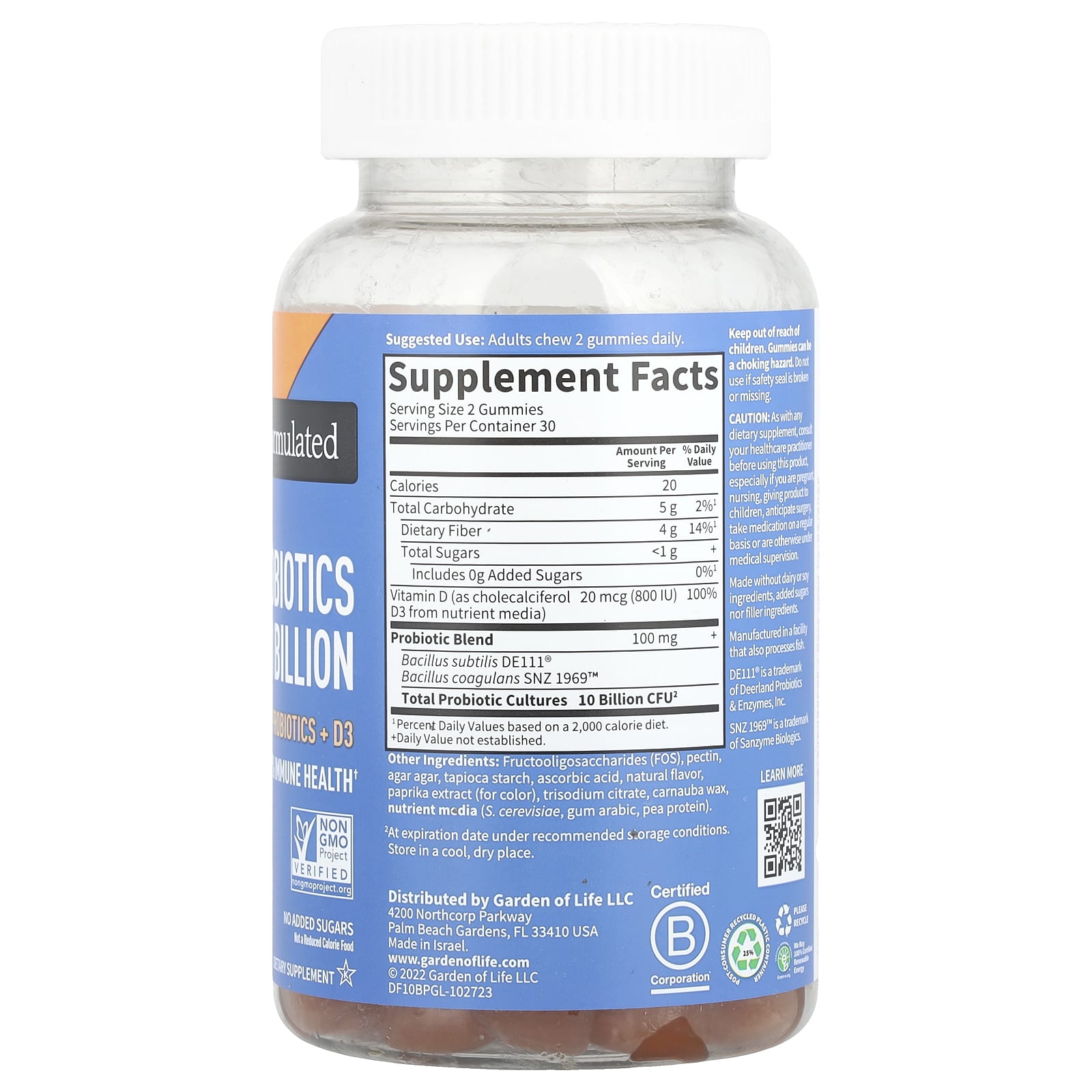 Garden of Life, Probiotics, Orange Dream, 10 Billion, 60 Gummies