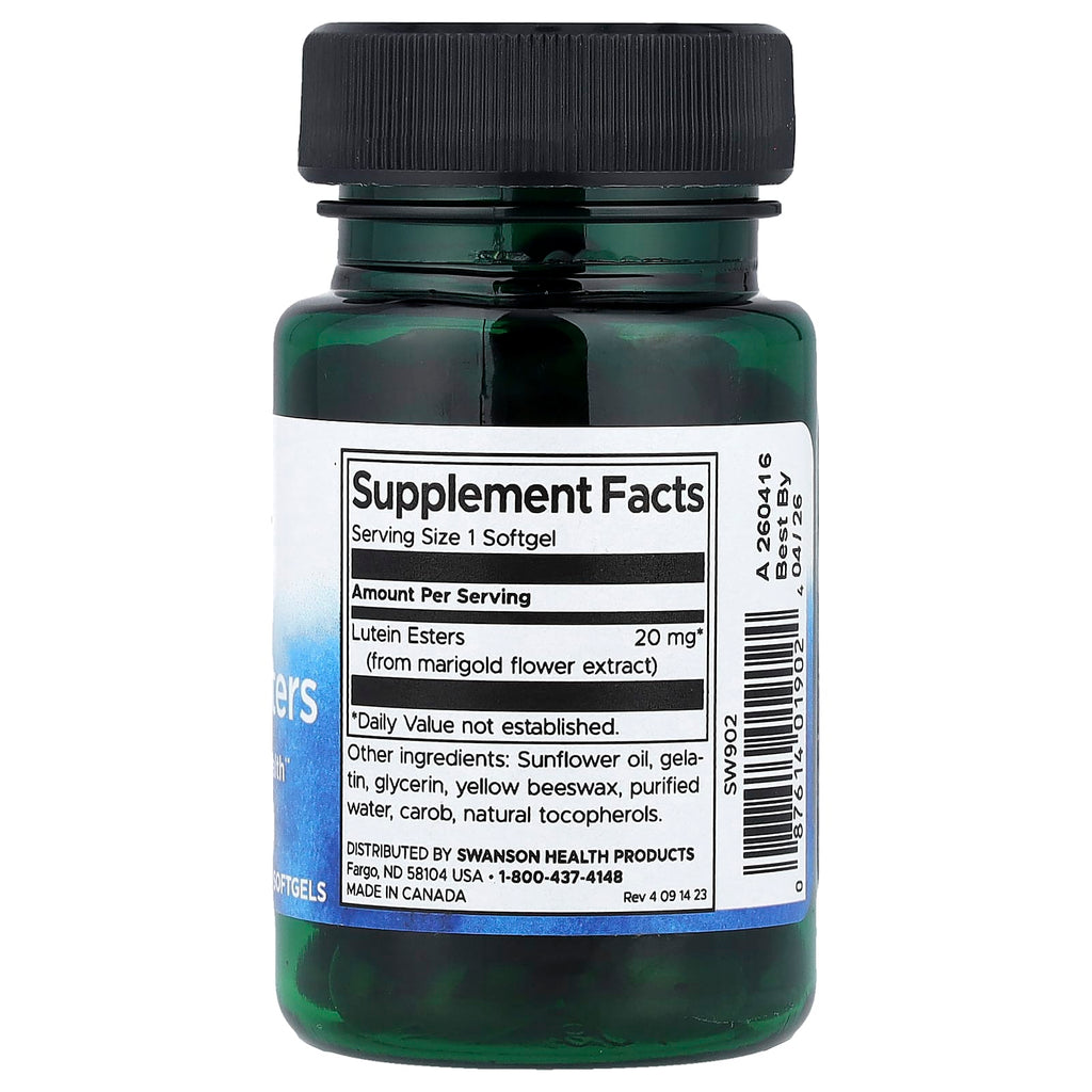 Swanson, Lutein Esters, 20 mg, 60 Softgels