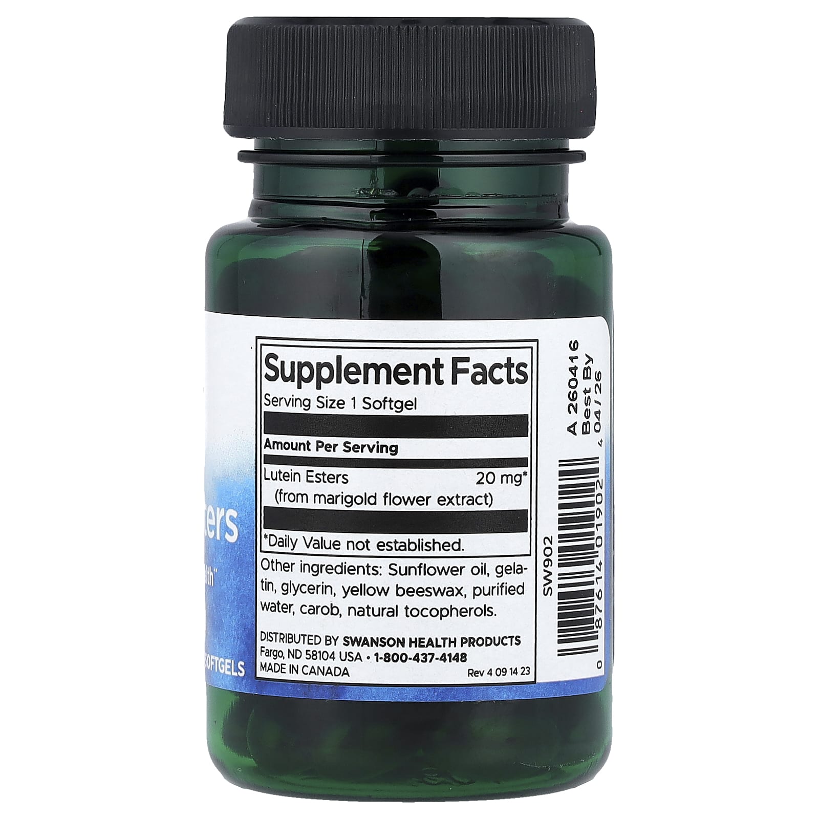 Swanson, Lutein Esters, 20 mg, 60 Softgels
