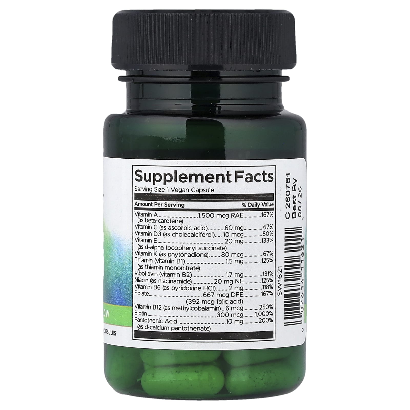 Swanson, Mini Cap Multi, 30 Vegan Capsules